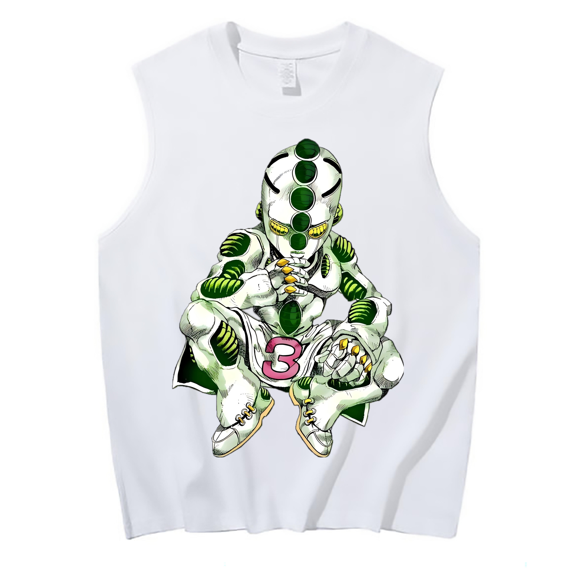 （画像用） ジョジョの奇妙な冒険 広瀨康一 JoJo's Bizarre Adventure Hirose Koichi コットン100％タンクトップ（フロントプリント）