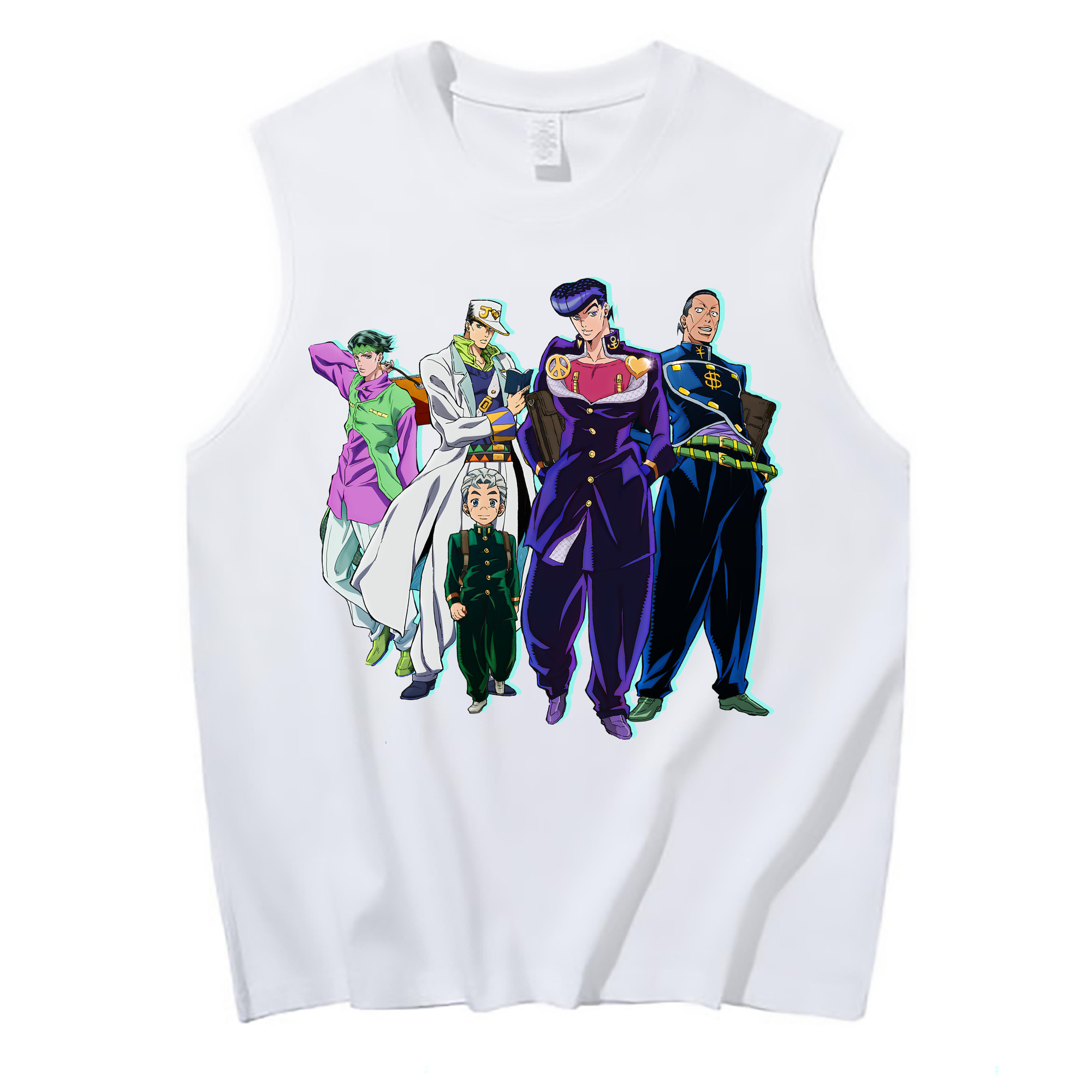 （画像用） ジョジョの奇妙な冒険 JoJo's Bizarre Adventure コットン100％タンクトップ（フロントプリント）