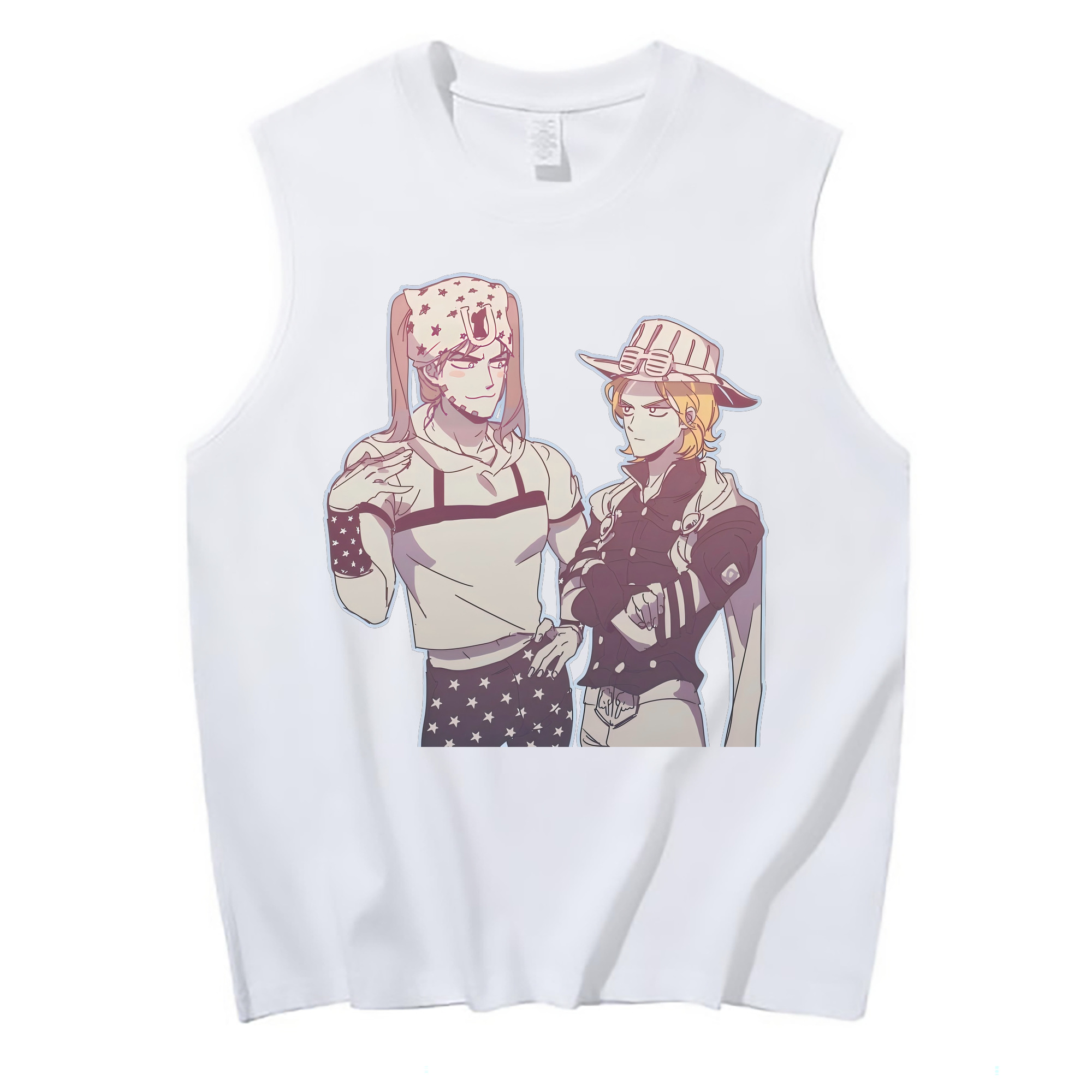 （画像用） ジョジョの奇妙な冒険 JoJo's Bizarre Adventure コットン100％タンクトップ（フロントプリント）
