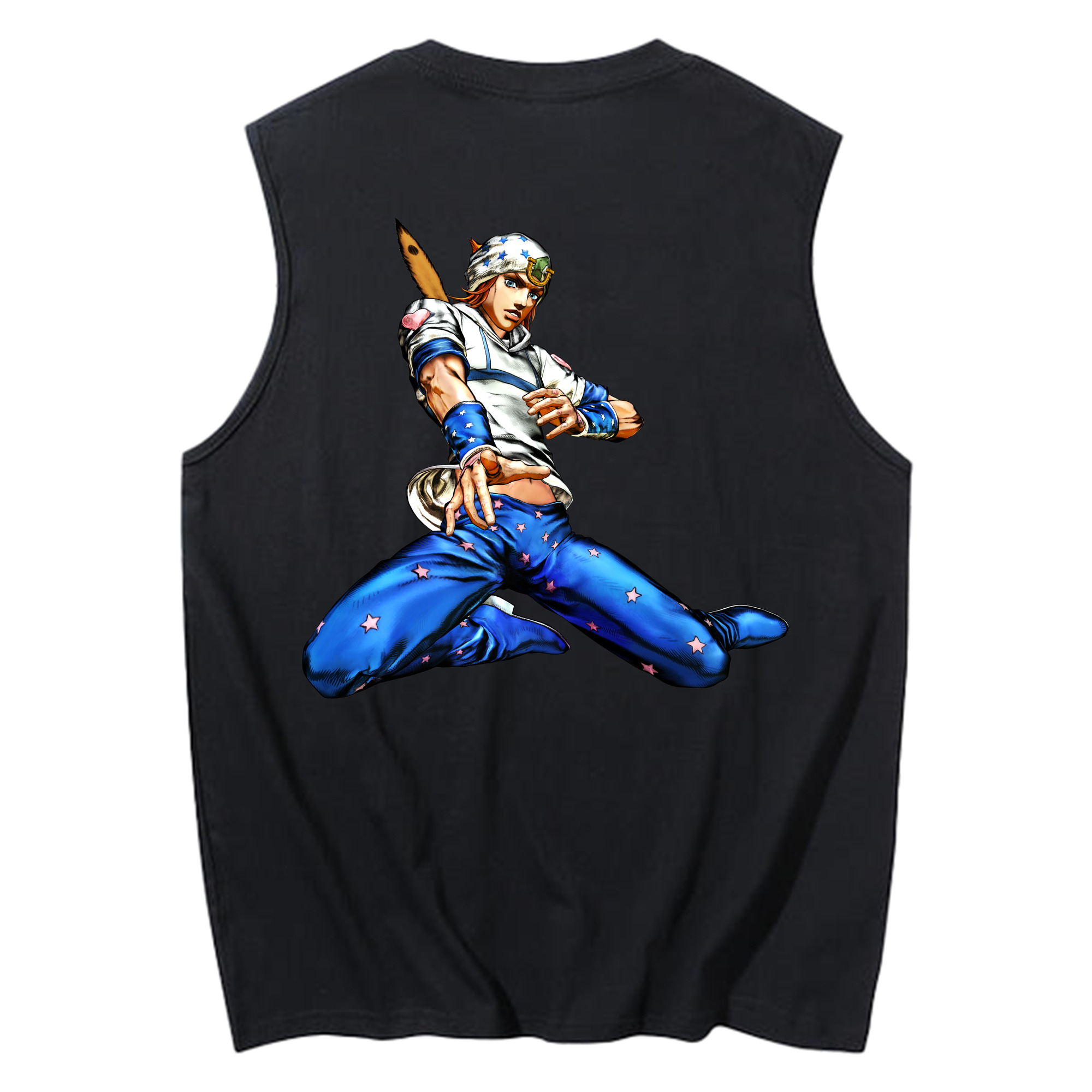（画像用） ジョジョの奇妙な冒険 ジョナサン?ジョースター JoJo's Bizarre Adventure Jonathan Joestar コットン100％タンクトップ（背面プリント）