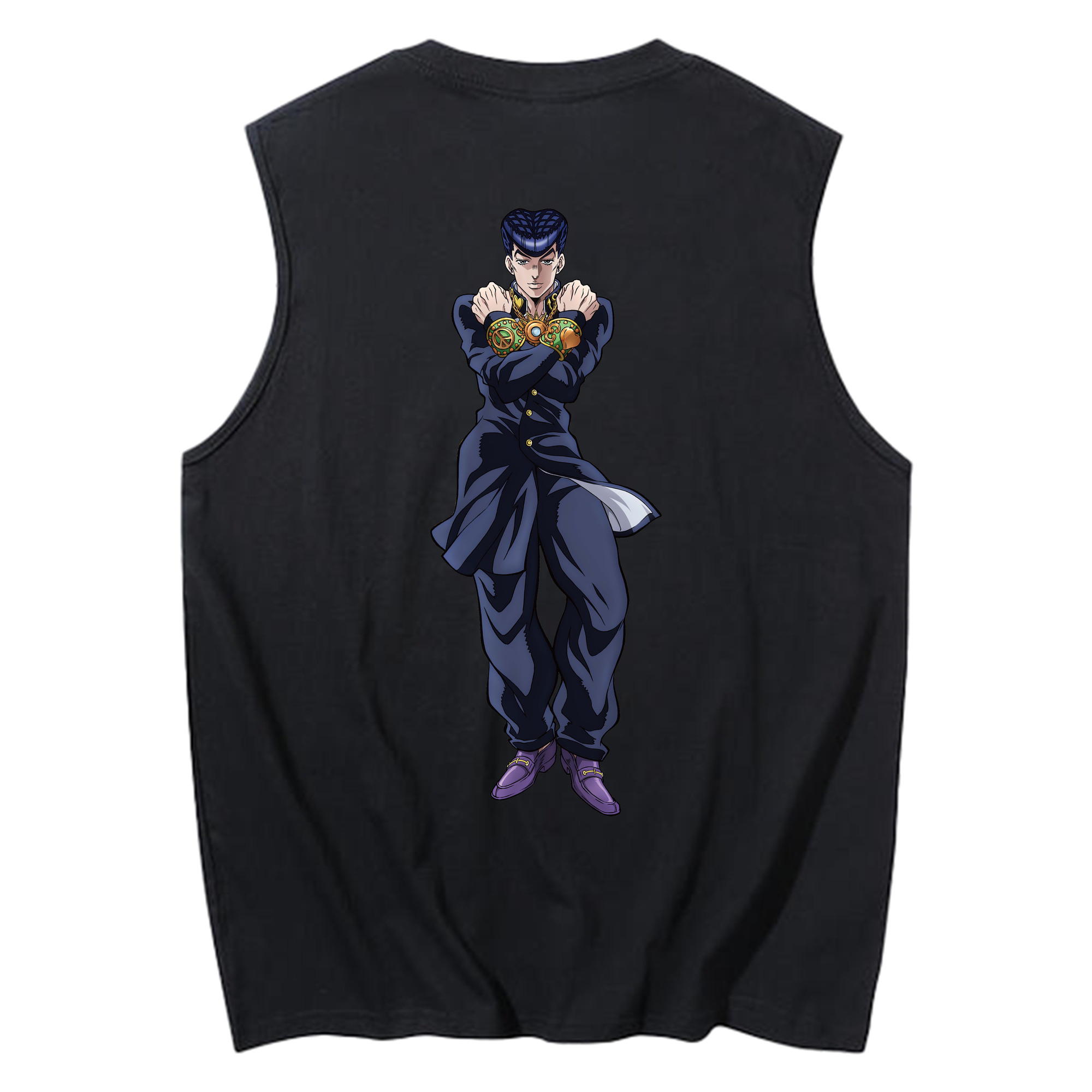 （画像用） ジョジョの奇妙な冒険 ひがしかた じょうすけ JoJo's Bizarre Adventure Higashikata Josuke コットン100％タンクトップ（背面プリント）