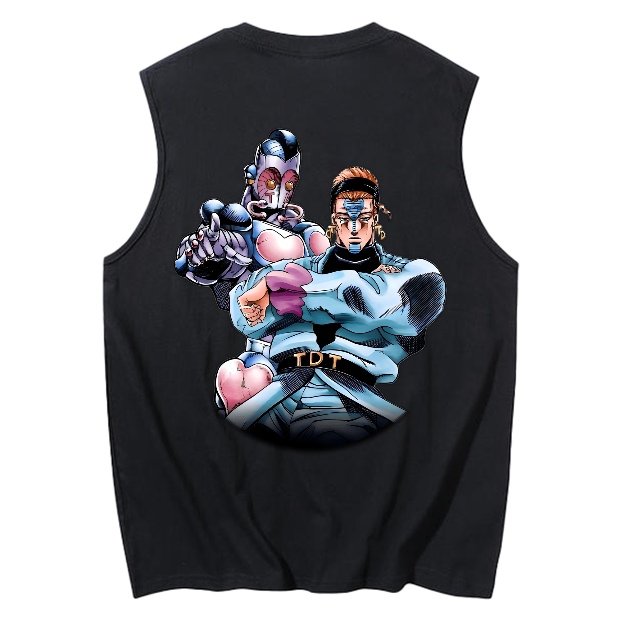 （画像用） ジョジョの奇妙な冒険 ひがしかた じょうすけ JoJo's Bizarre Adventure Higashikata Josuke コットン100％タンクトップ（背面プリント）