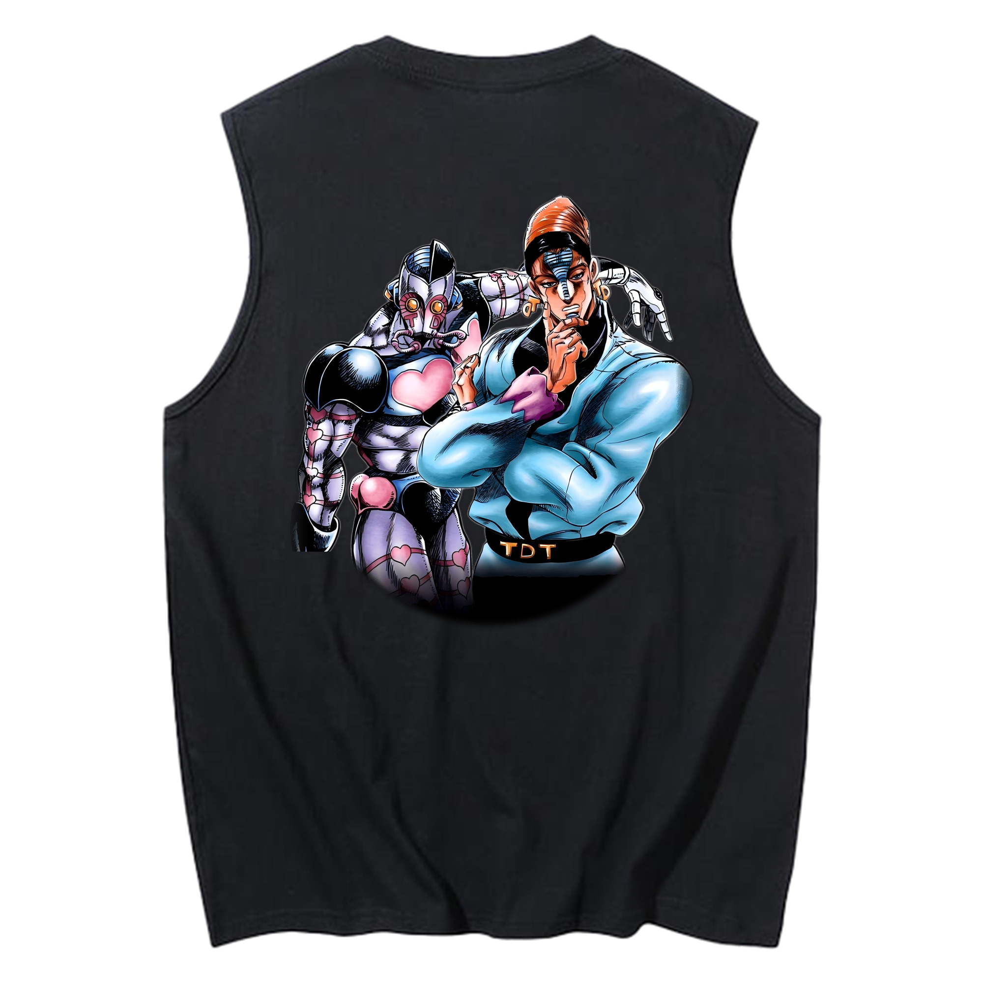 （画像用） ジョジョの奇妙な冒険 ひがしかた じょうすけ JoJo's Bizarre Adventure Higashikata Josuke コットン100％タンクトップ（背面プリント）
