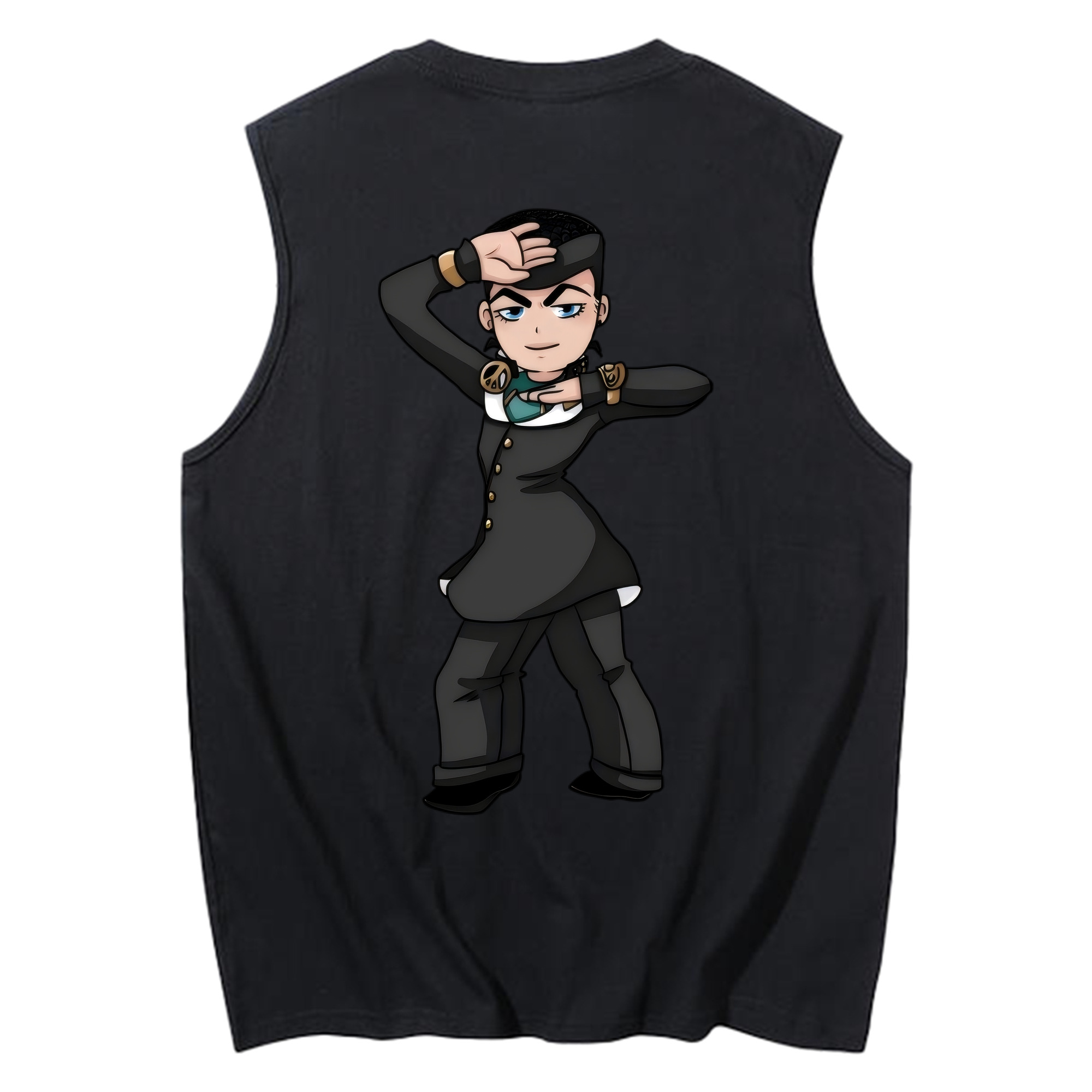 （画像用） ジョジョの奇妙な冒険 ひがしかた じょうすけ JoJo's Bizarre Adventure Higashikata Josuke コットン100％タンクトップ（背面プリント）