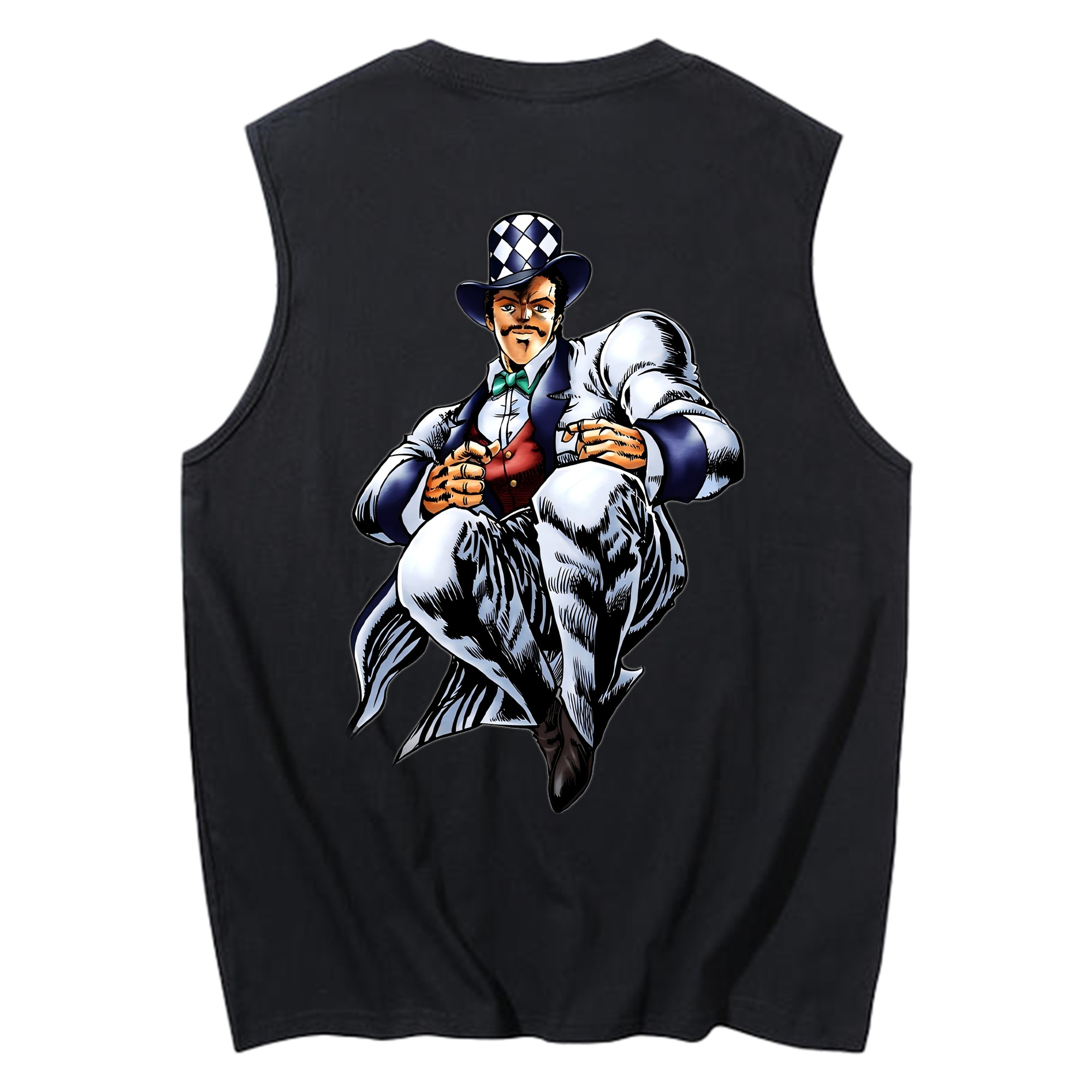 （画像用） ジョジョの奇妙な冒険 ウィル?アントニオ?ツェペリ JoJo's Bizarre Adventure Will Anthonio Zeppeli コットン100％タンクトップ（背面プリント）