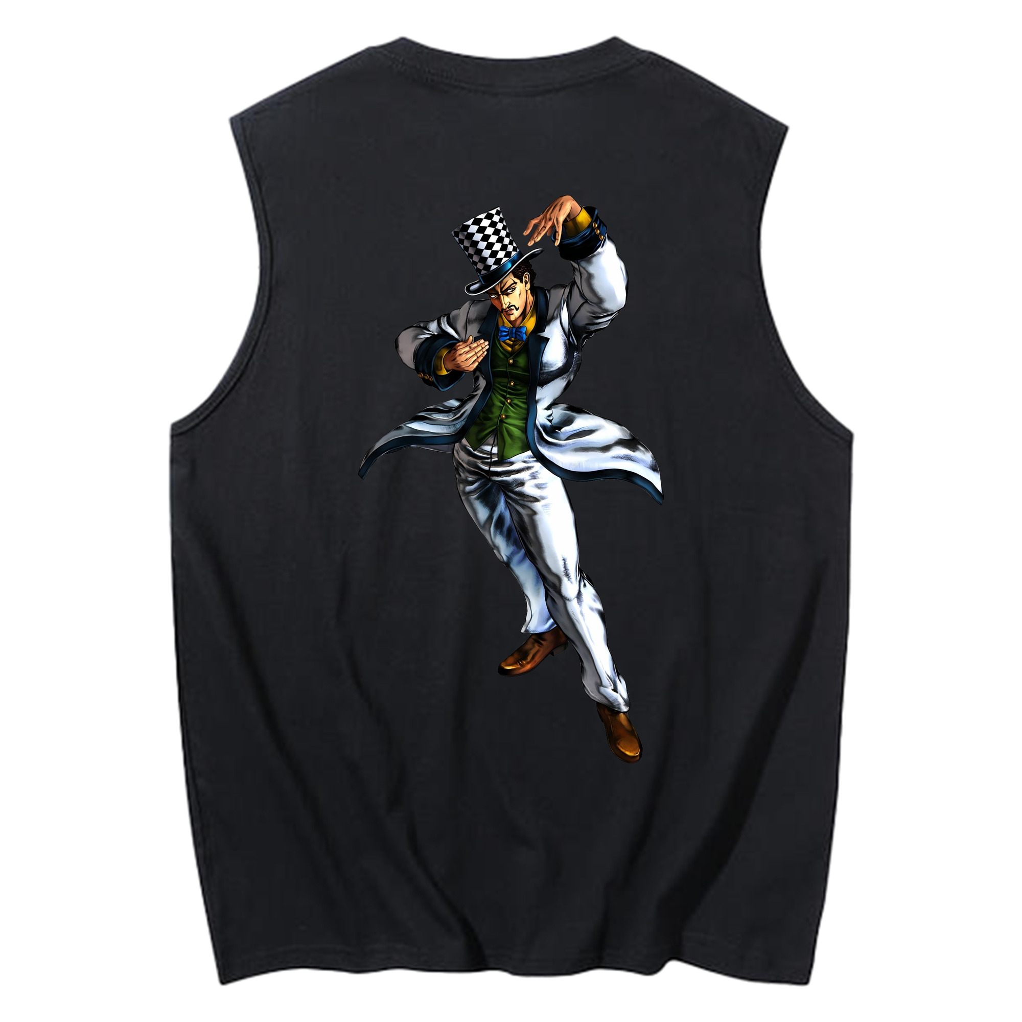 （画像用） ジョジョの奇妙な冒険 ウィル?アントニオ?ツェペリ JoJo's Bizarre Adventure Will Anthonio Zeppeli コットン100％タンクトップ（背面プリント）