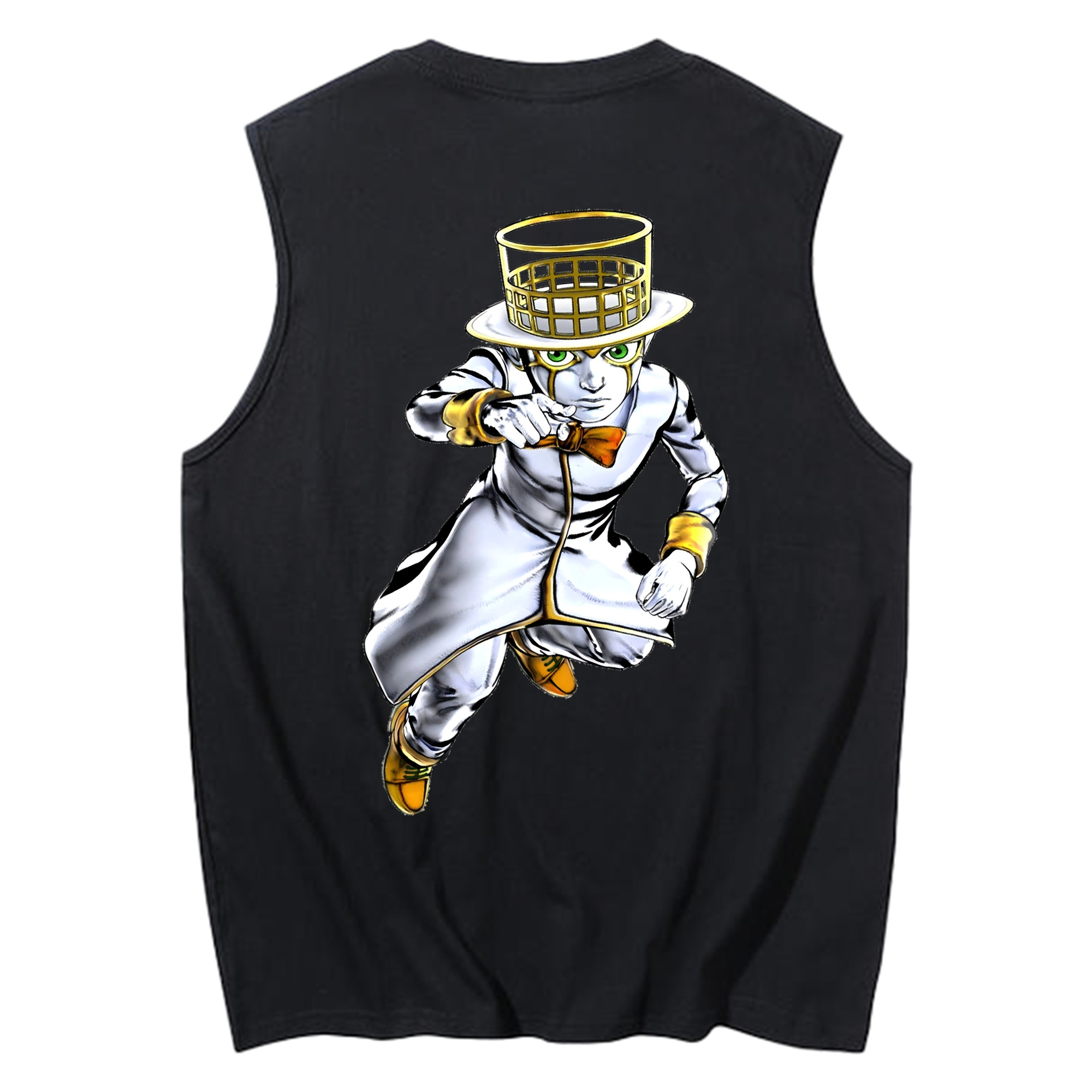 （画像用） ジョジョの奇妙な冒険 岸辺 露伴（きしべ ろはん） JoJo's Bizarre Adventure Rohan Kishibe コットン100％タンクトップ（背面プリント）