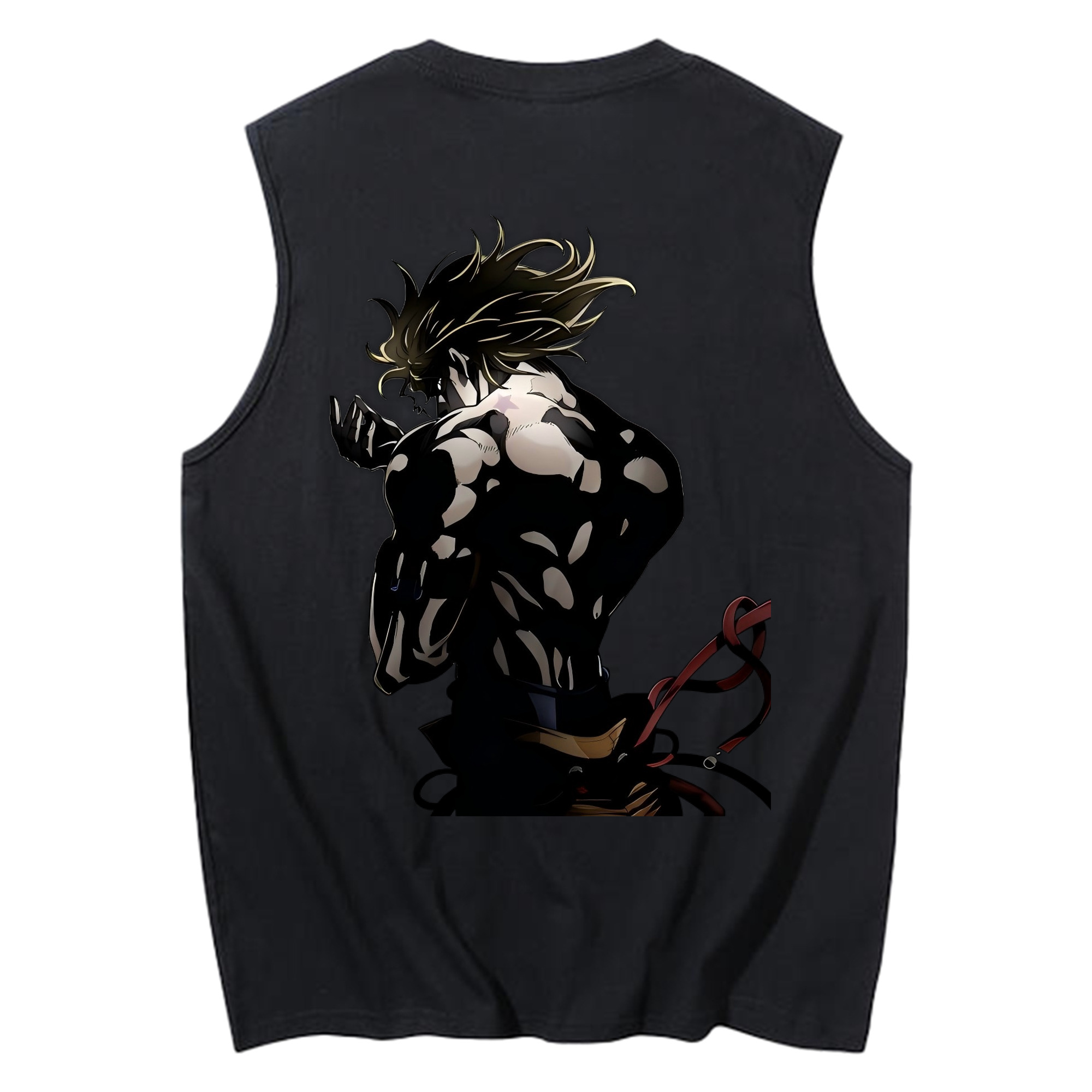 （画像用） ジョジョの奇妙な冒険 ディオ?ブランドー JoJo's Bizarre Adventure Dio Brando コットン100％タンクトップ（背面プリント）