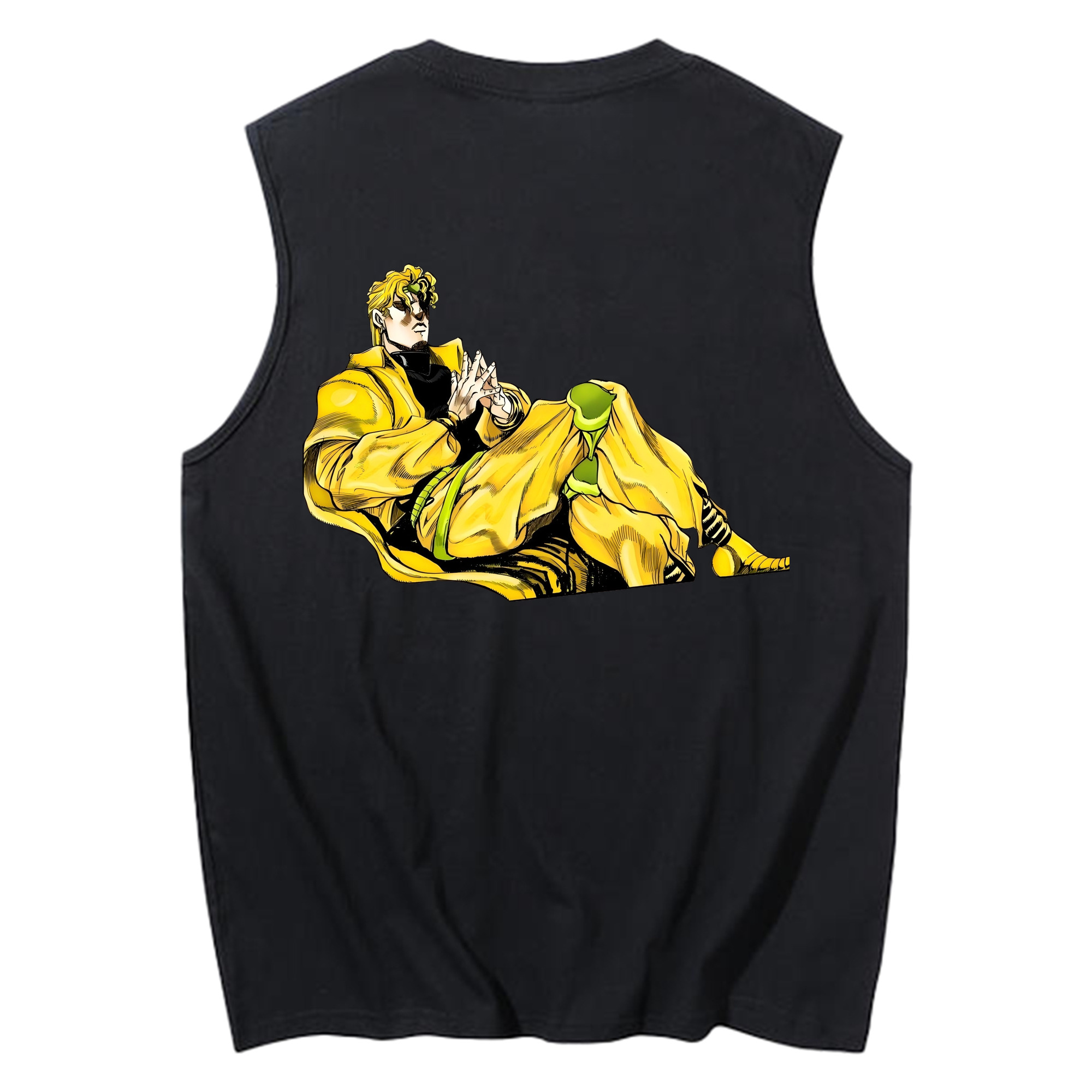 （画像用） ジョジョの奇妙な冒険 ディオ?ブランドー JoJo's Bizarre Adventure Dio Brando コットン100％タンクトップ（背面プリント）