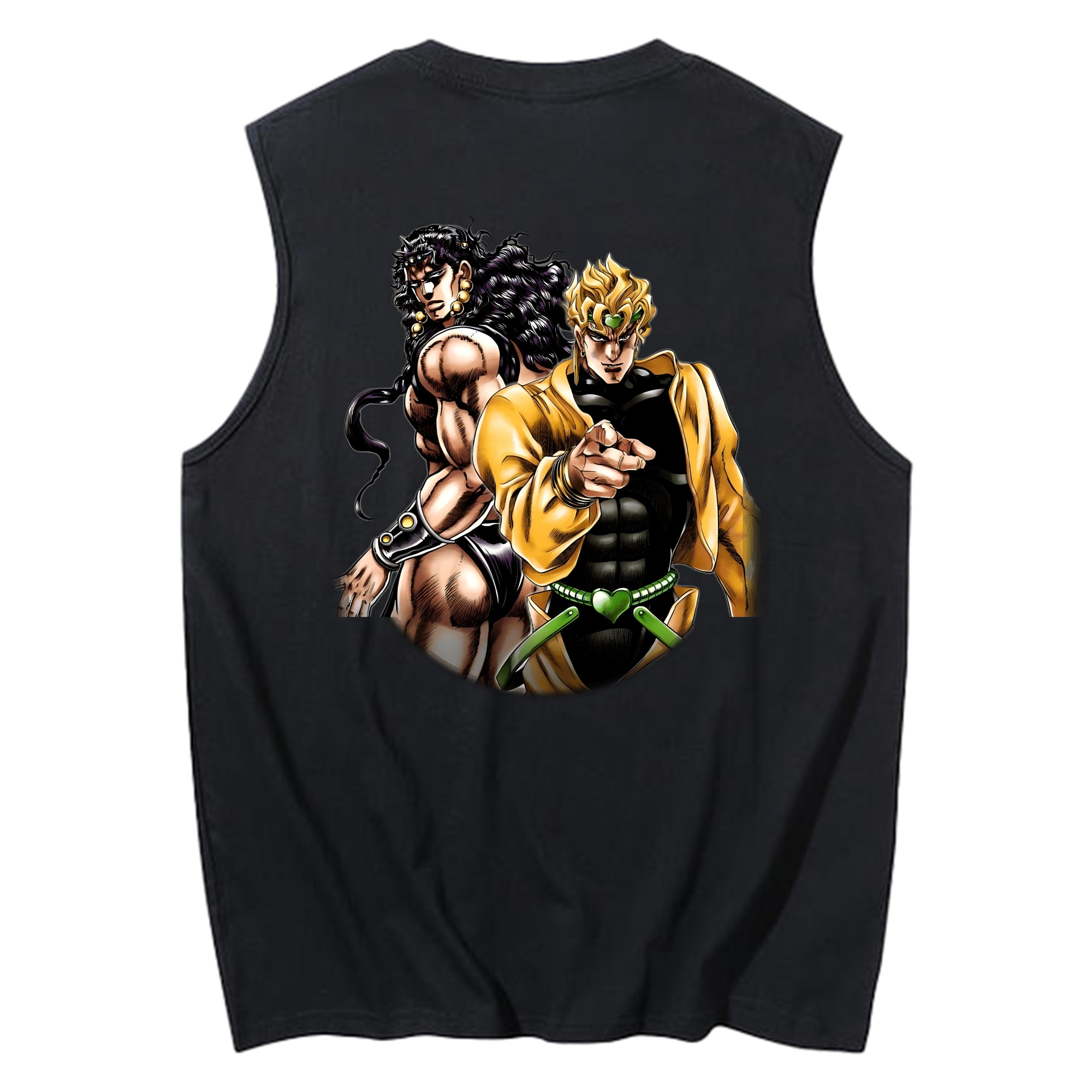 （画像用） ジョジョの奇妙な冒険 ディオ?ブランドー JoJo's Bizarre Adventure Dio Brando コットン100％タンクトップ（背面プリント）