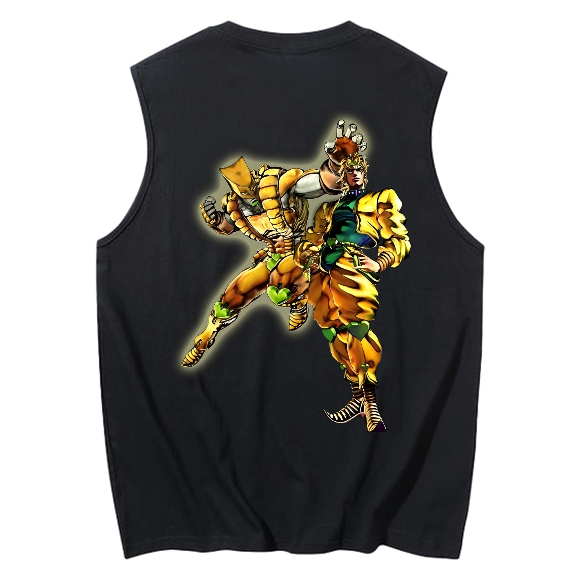 （画像用） ジョジョの奇妙な冒険 ディオ?ブランドー JoJo's Bizarre Adventure Dio Brando コットン100％タンクトップ（背面プリント）