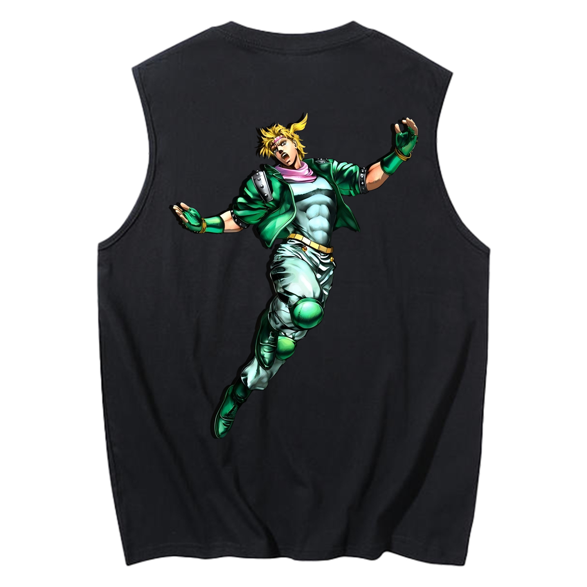 （画像用） ジョジョの奇妙な冒険 ディオ?ブランドー JoJo's Bizarre Adventure Dio Brando コットン100％タンクトップ（背面プリント）