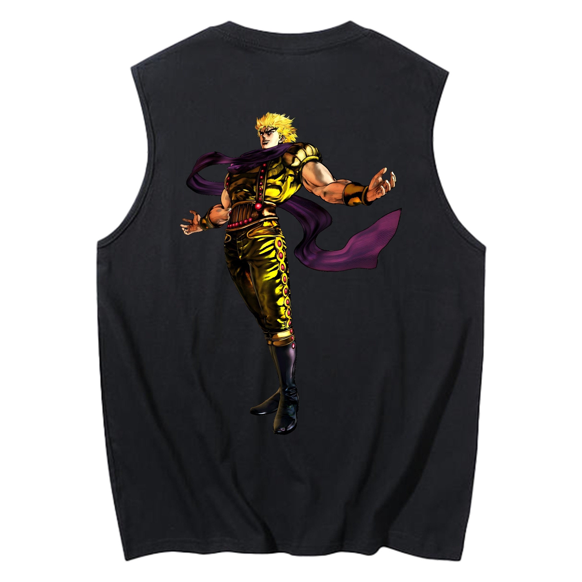 （画像用） ジョジョの奇妙な冒険 ディオ?ブランドー JoJo's Bizarre Adventure Dio Brando コットン100％タンクトップ（背面プリント）