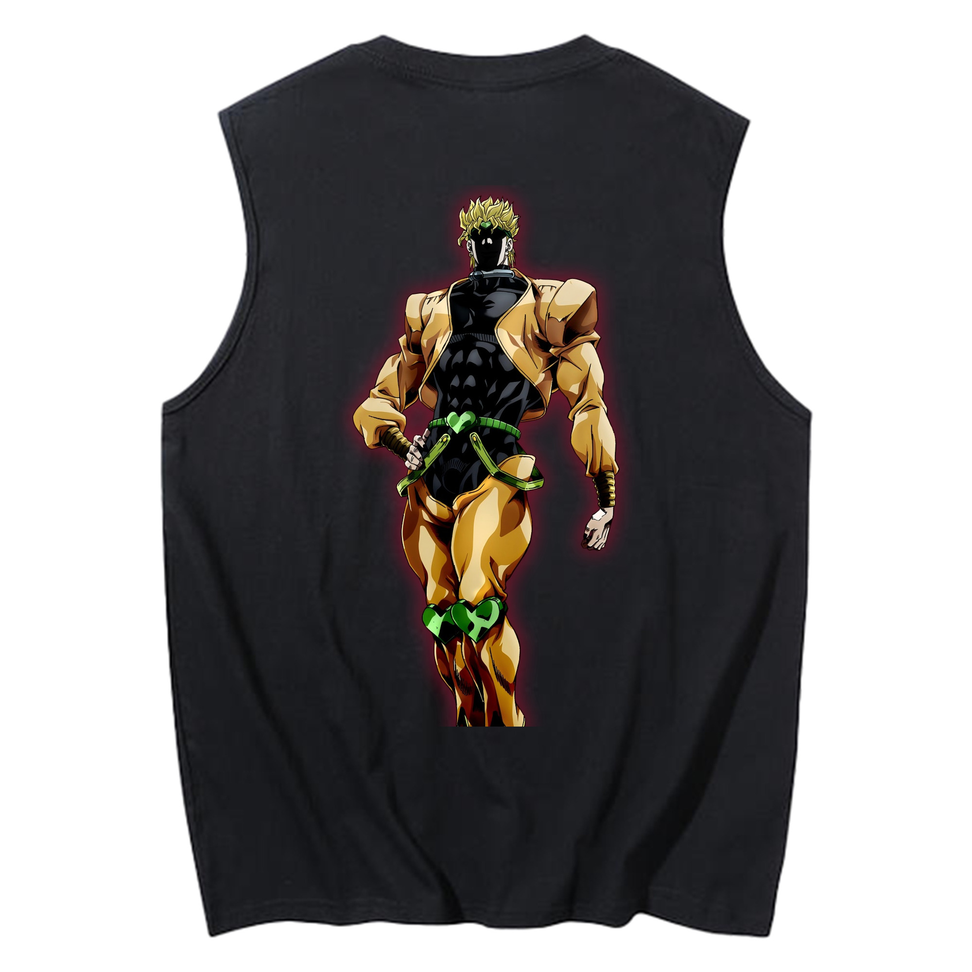 （画像用） ジョジョの奇妙な冒険 ディオ?ブランドー JoJo's Bizarre Adventure Dio Brando コットン100％タンクトップ（背面プリント）