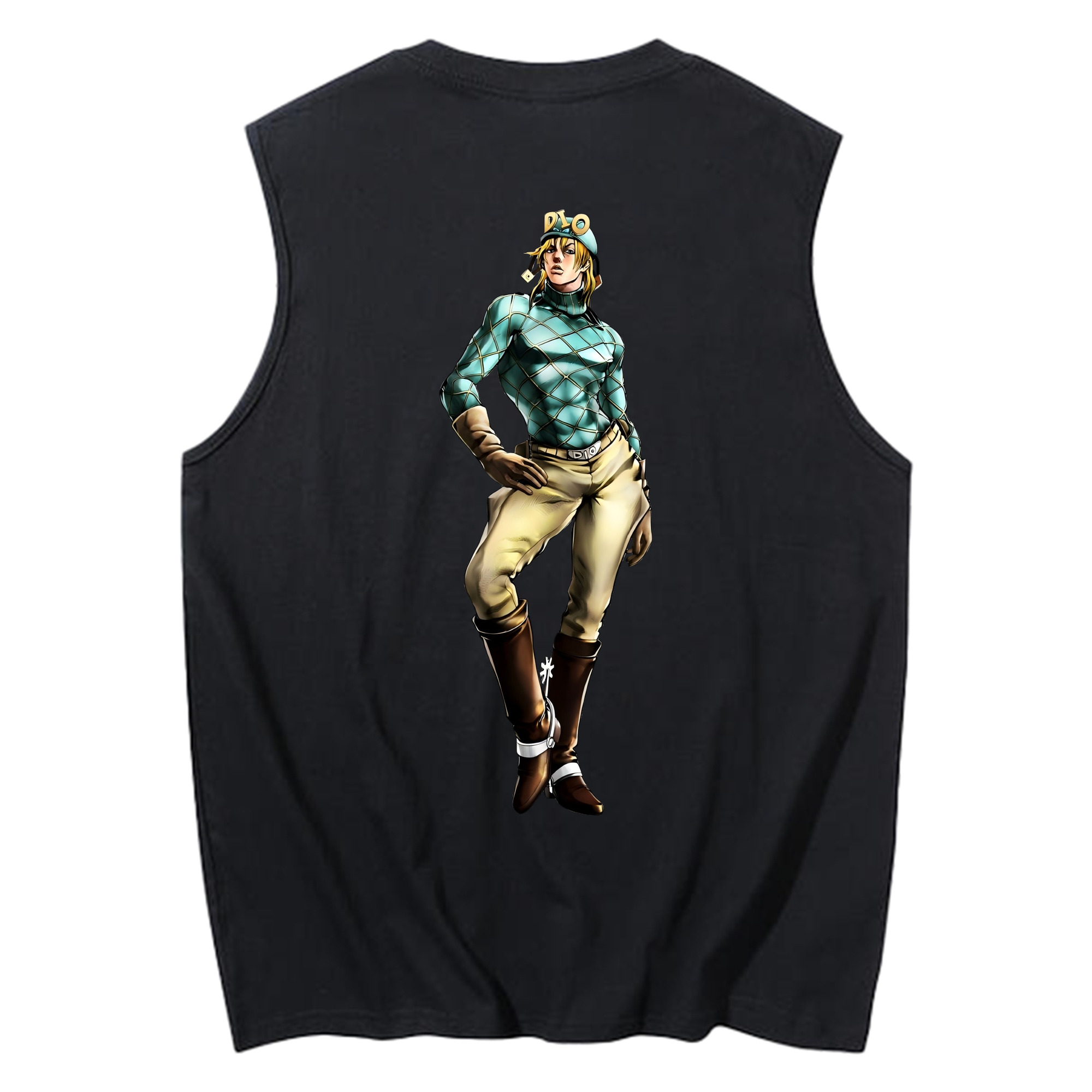 （画像用） ジョジョの奇妙な冒険 ディオ?ブランドー JoJo's Bizarre Adventure Dio Brando コットン100％タンクトップ（背面プリント）