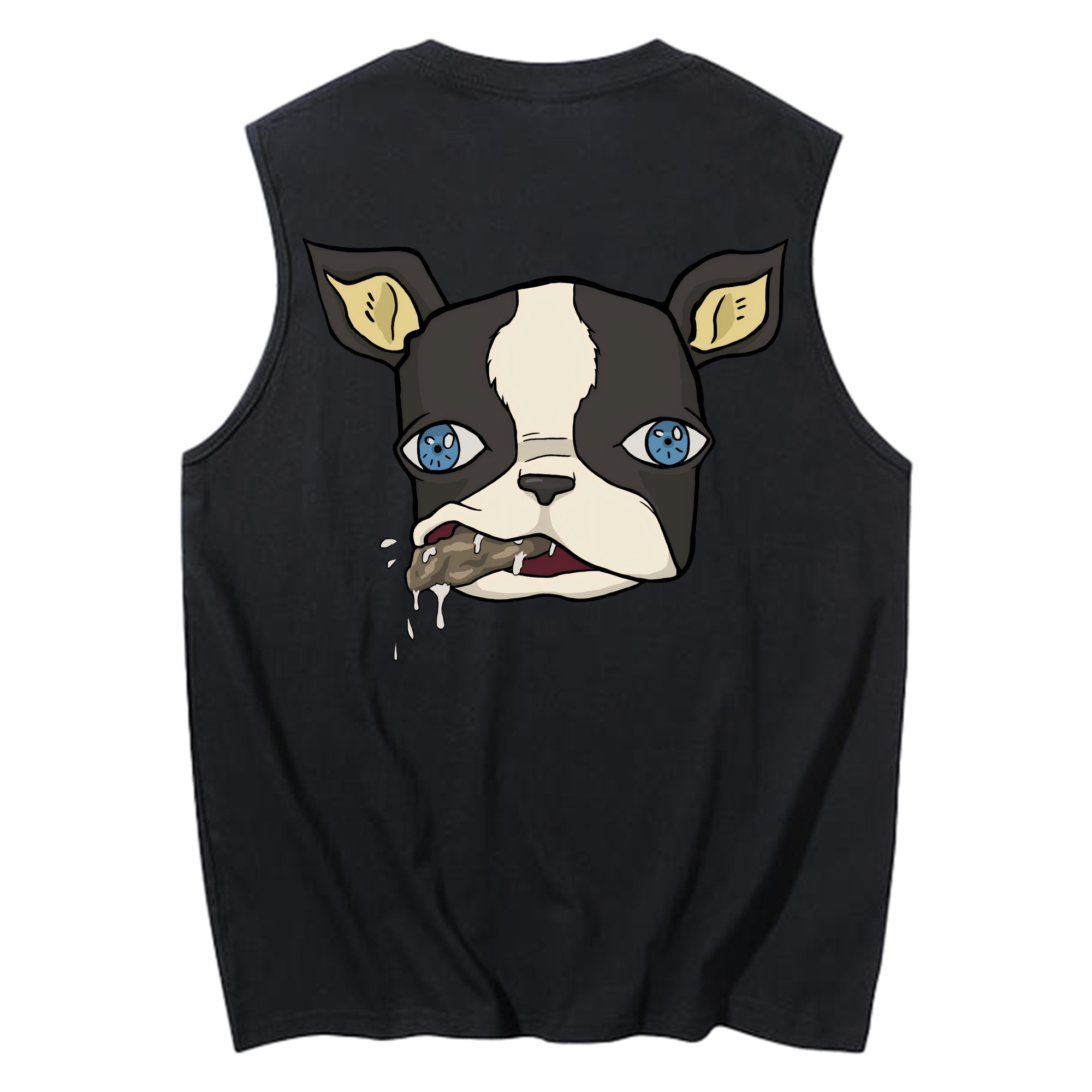 （画像用） ジョジョの奇妙な冒険 イギー JoJo's Bizarre Adventure Iggy コットン100％タンクトップ（背面プリント）