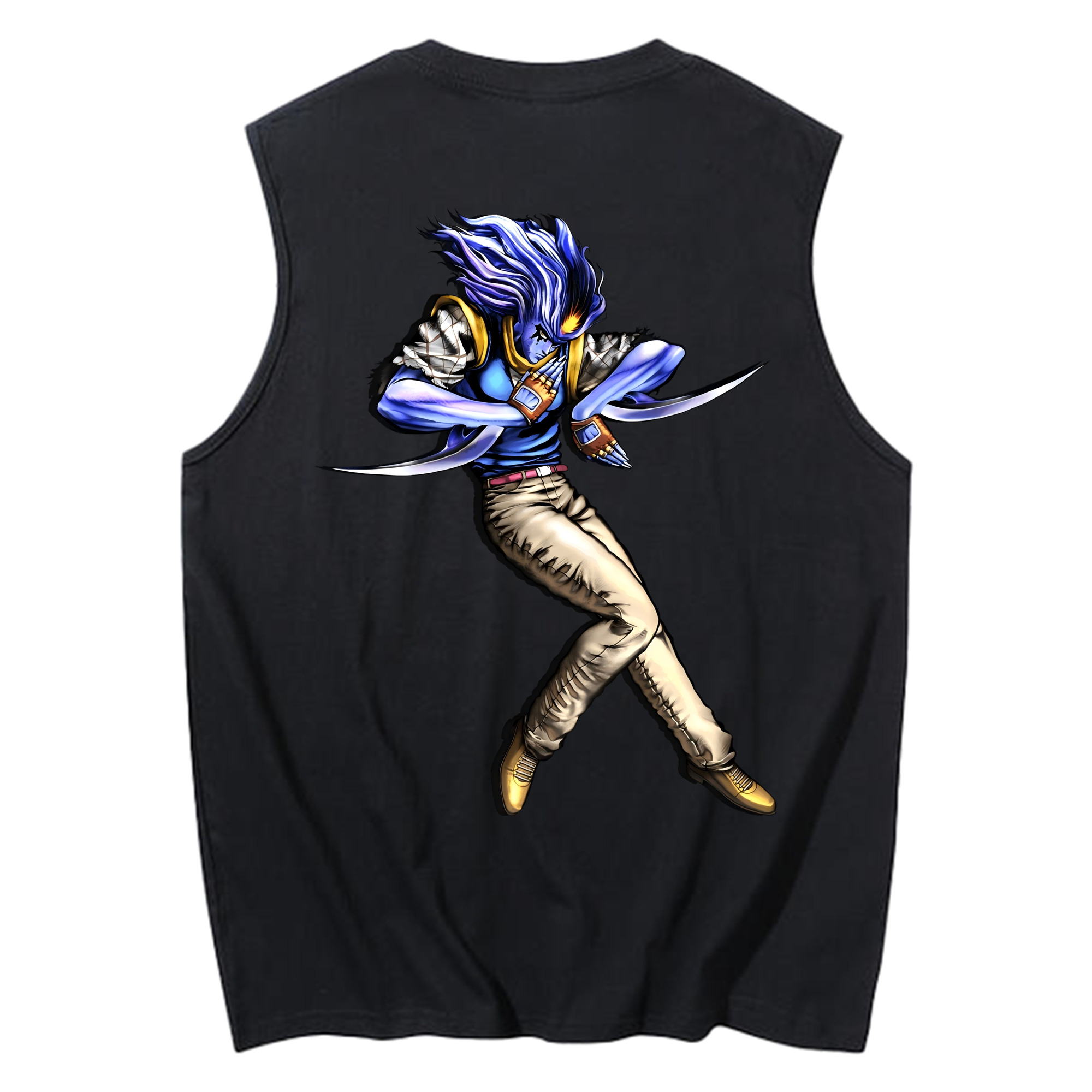 （画像用） ジョジョの奇妙な冒険 JoJo's Bizarre Adventure コットン100％タンクトップ（背面プリント）