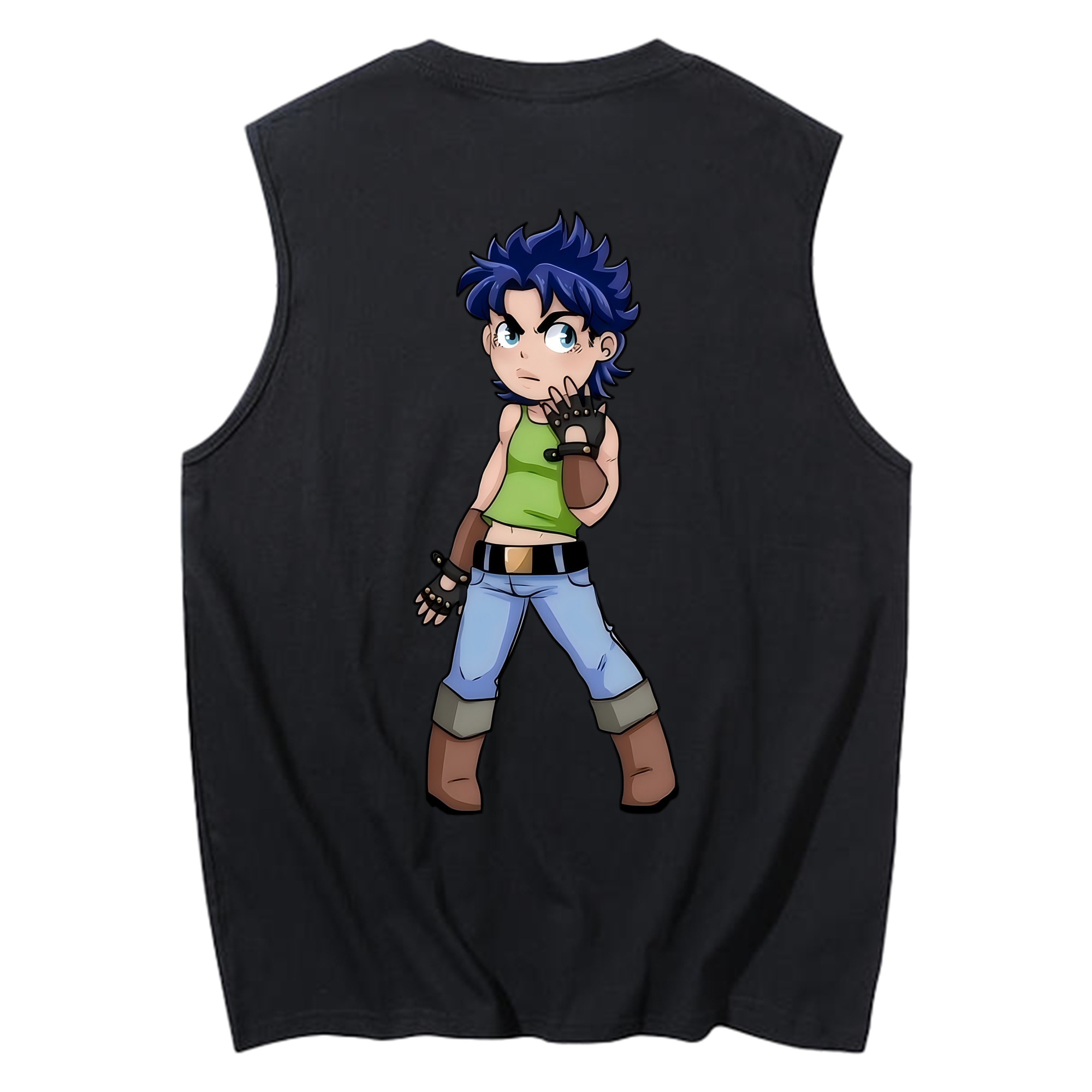 （画像用） ジョジョの奇妙な冒険 広瀨康一 JoJo's Bizarre Adventure Hirose Koichi コットン100％タンクトップ（背面プリント）