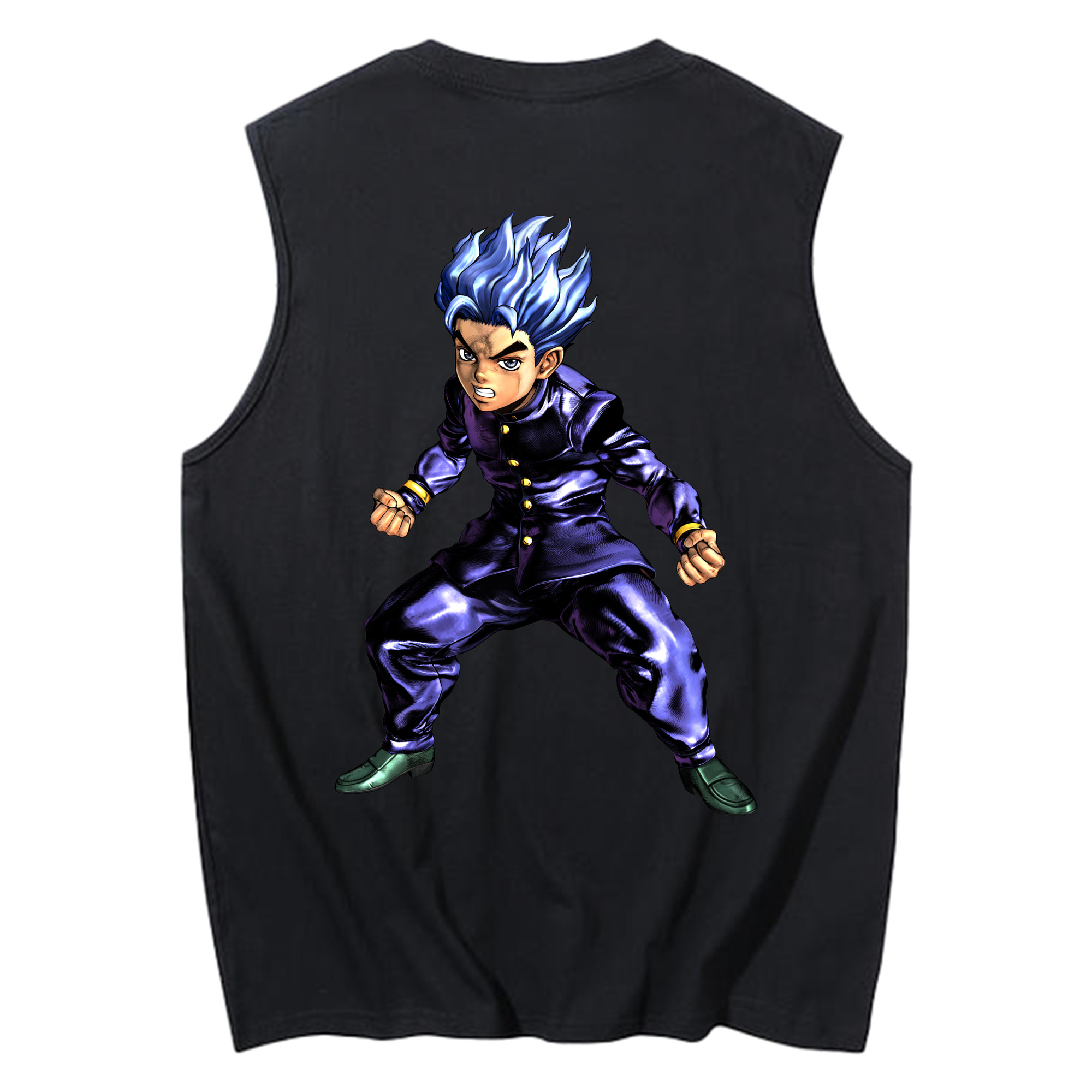 （画像用） ジョジョの奇妙な冒険 広瀨康一 JoJo's Bizarre Adventure Hirose Koichi コットン100％タンクトップ（背面プリント）