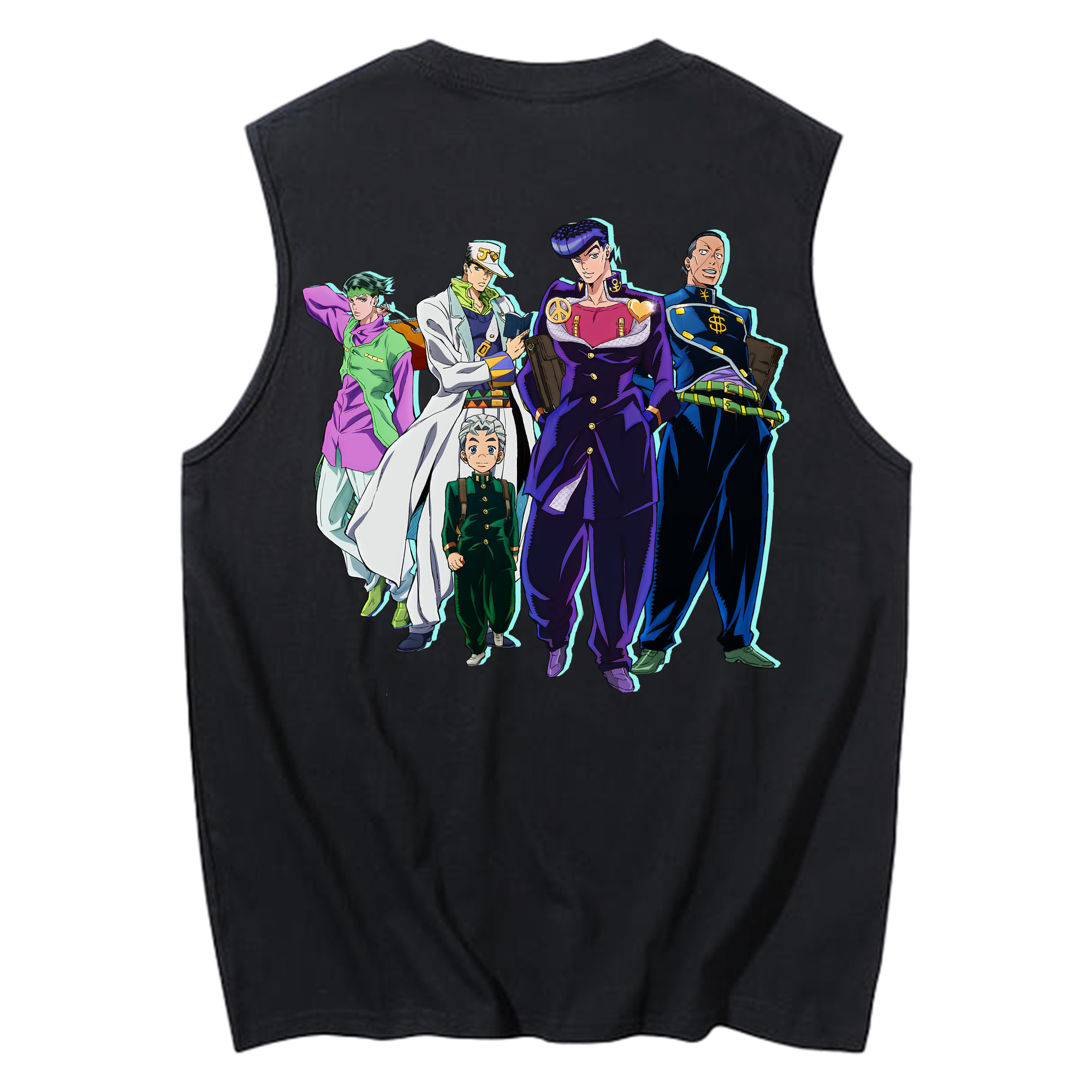 （画像用） ジョジョの奇妙な冒険 JoJo's Bizarre Adventure コットン100％タンクトップ（背面プリント）
