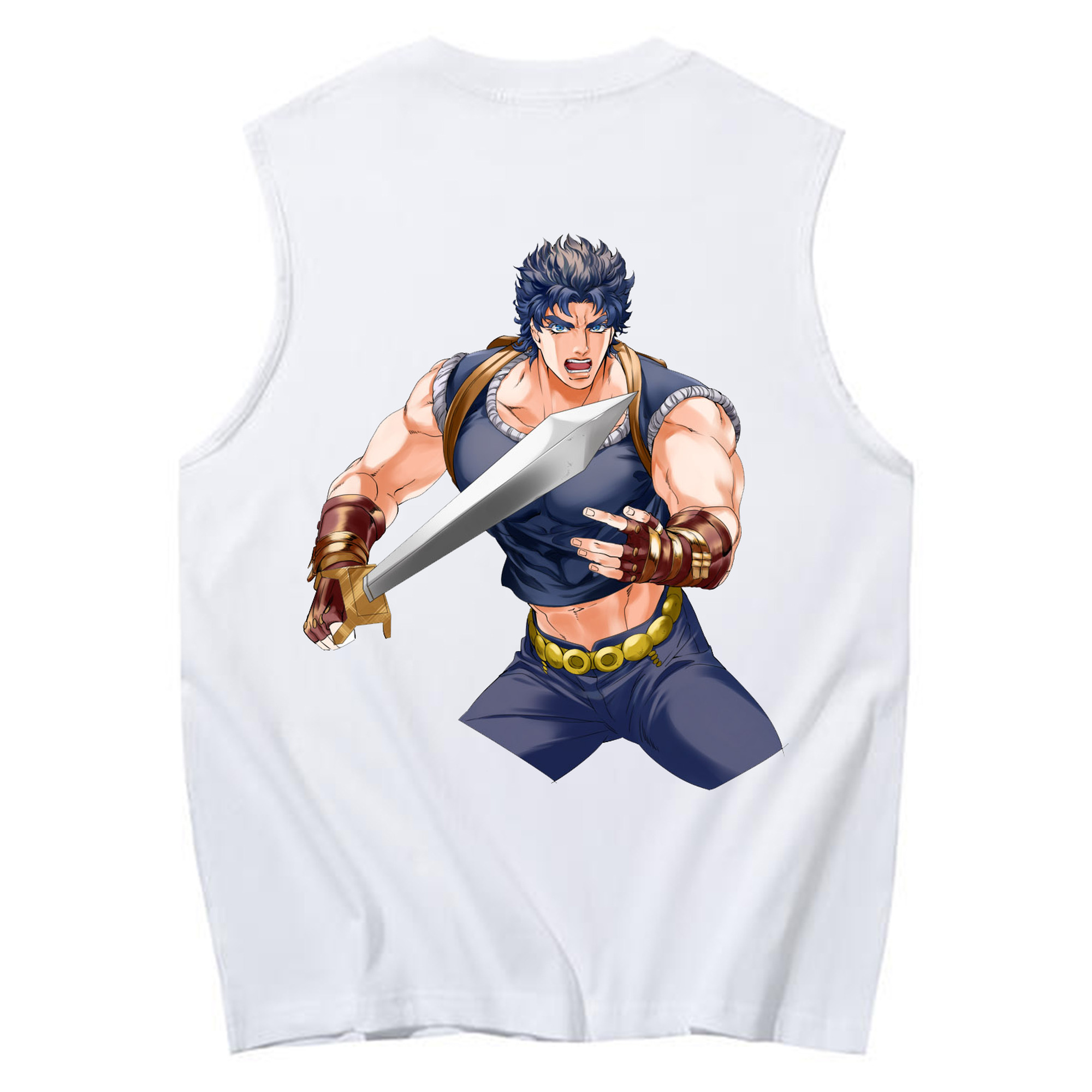 （画像用） ジョジョの奇妙な冒険 /ジョナサン?ジョースター JoJo's Bizarre Adventure Jonathan Joestar コットン100％タンクトップ（背面プリント）