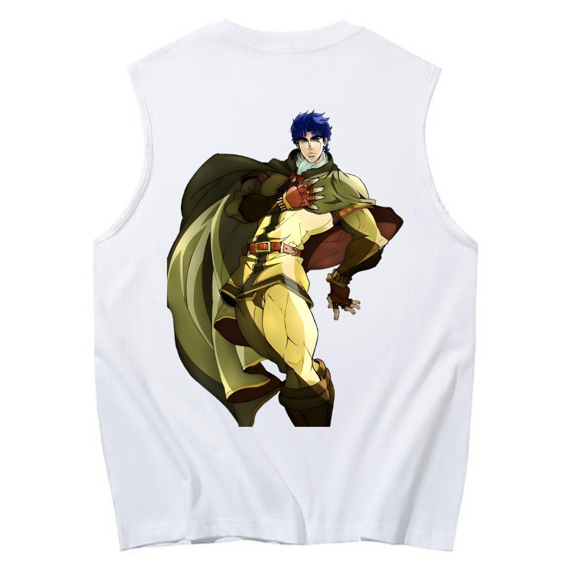 （画像用） ジョジョの奇妙な冒険 /ジョナサン?ジョースター JoJo's Bizarre Adventure Jonathan Joestar コットン100％タンクトップ（背面プリント）