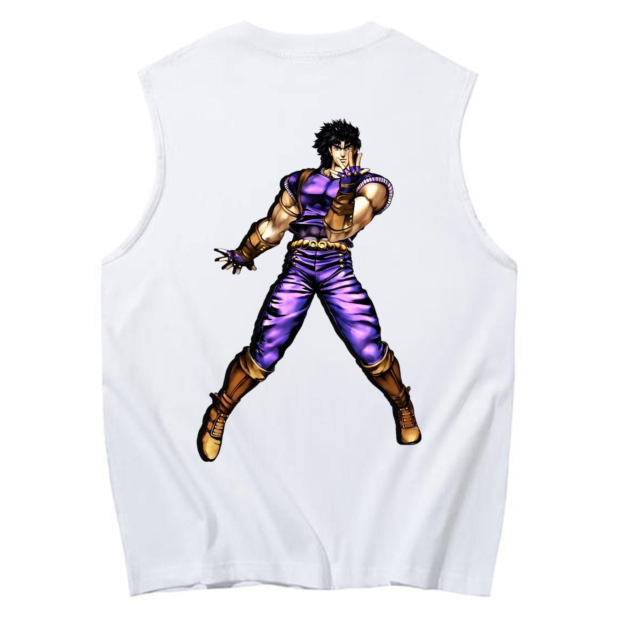 （画像用） ジョジョの奇妙な冒険 /ジョナサン?ジョースター JoJo's Bizarre Adventure Jonathan Joestar コットン100％タンクトップ（背面プリント）