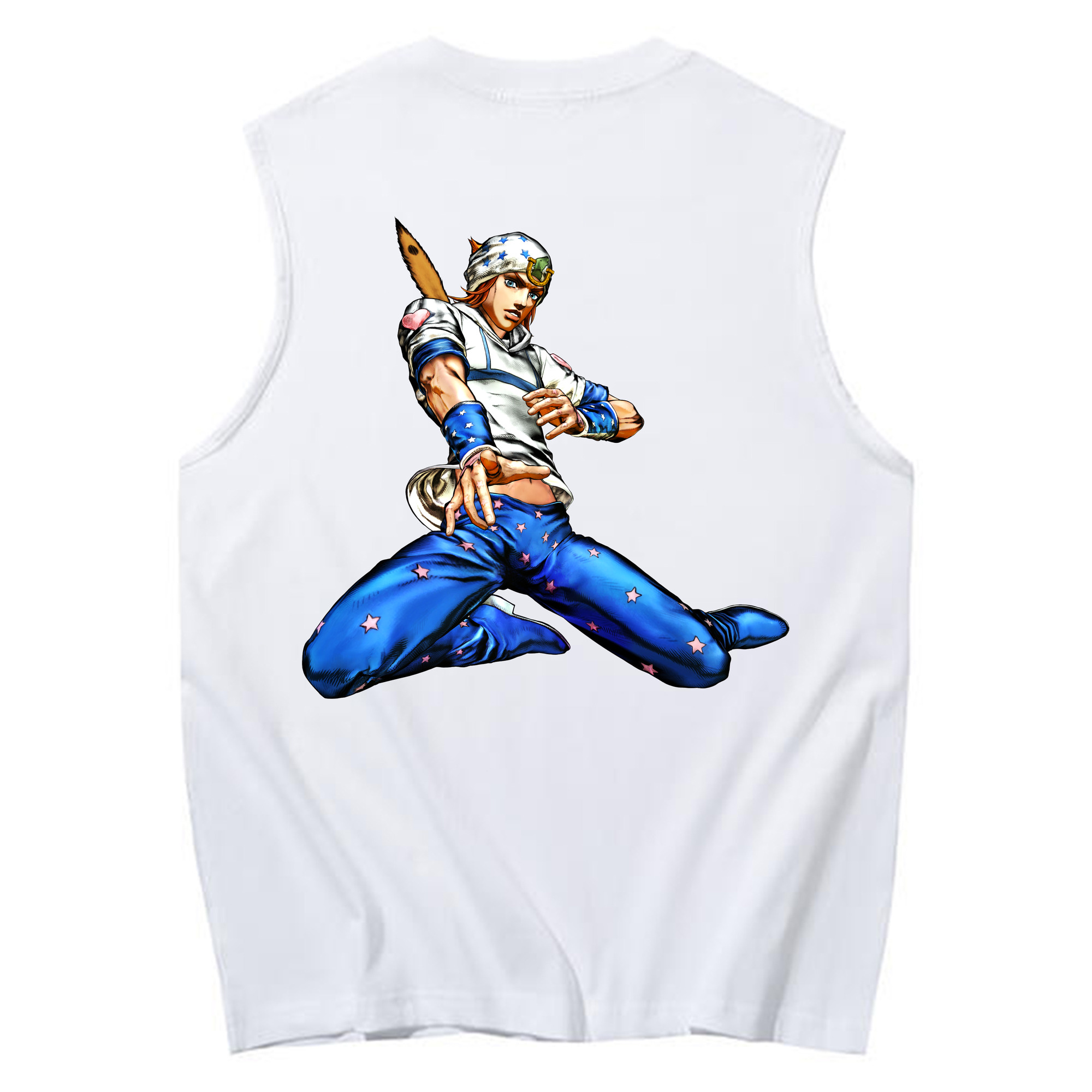 （画像用） ジョジョの奇妙な冒険 ジョナサン?ジョースター JoJo's Bizarre Adventure Jonathan Joestar コットン100％タンクトップ（背面プリント）