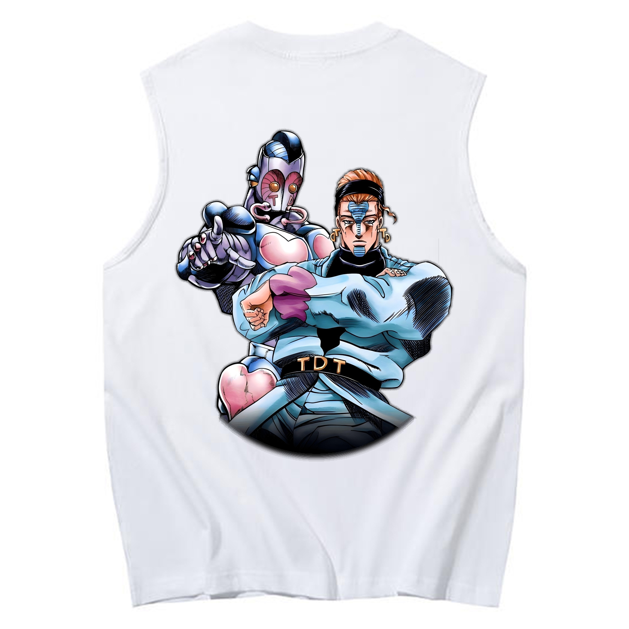 （画像用） ジョジョの奇妙な冒険 ひがしかた じょうすけ JoJo's Bizarre Adventure Higashikata Josuke コットン100％タンクトップ（背面プリント）