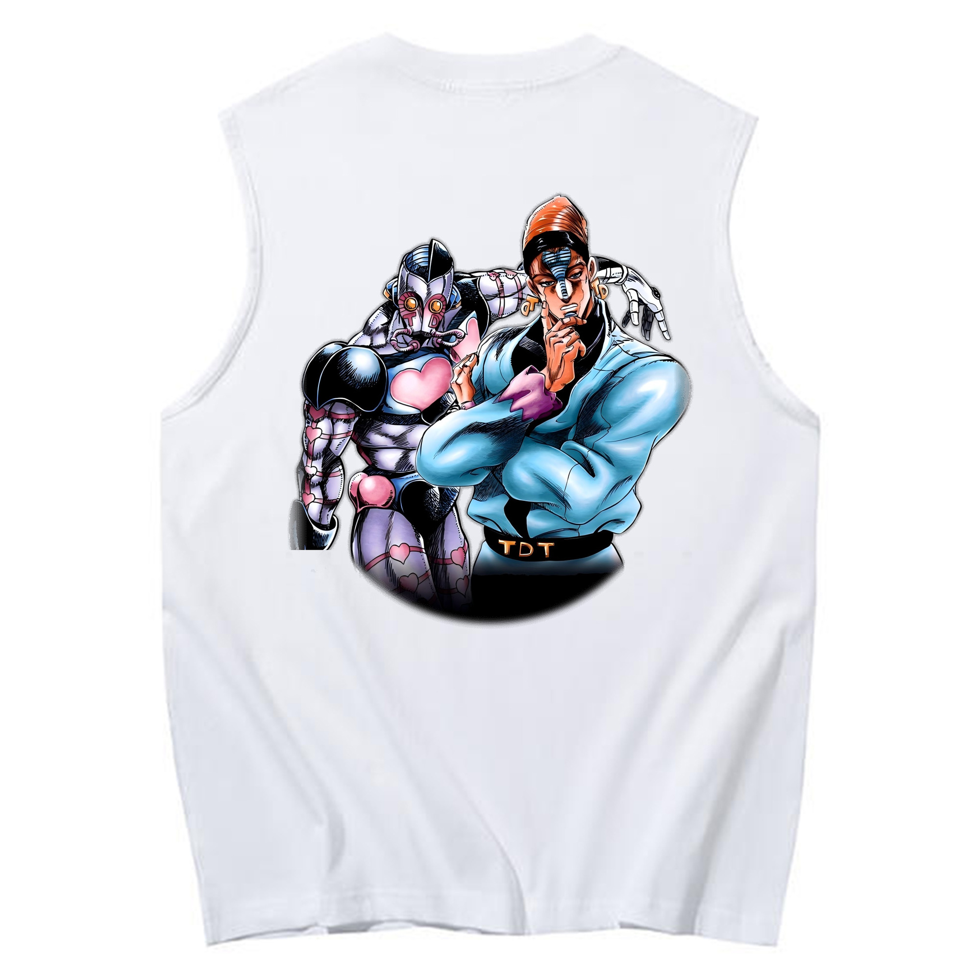 （画像用） ジョジョの奇妙な冒険 ひがしかた じょうすけ JoJo's Bizarre Adventure Higashikata Josuke コットン100％タンクトップ（背面プリント）
