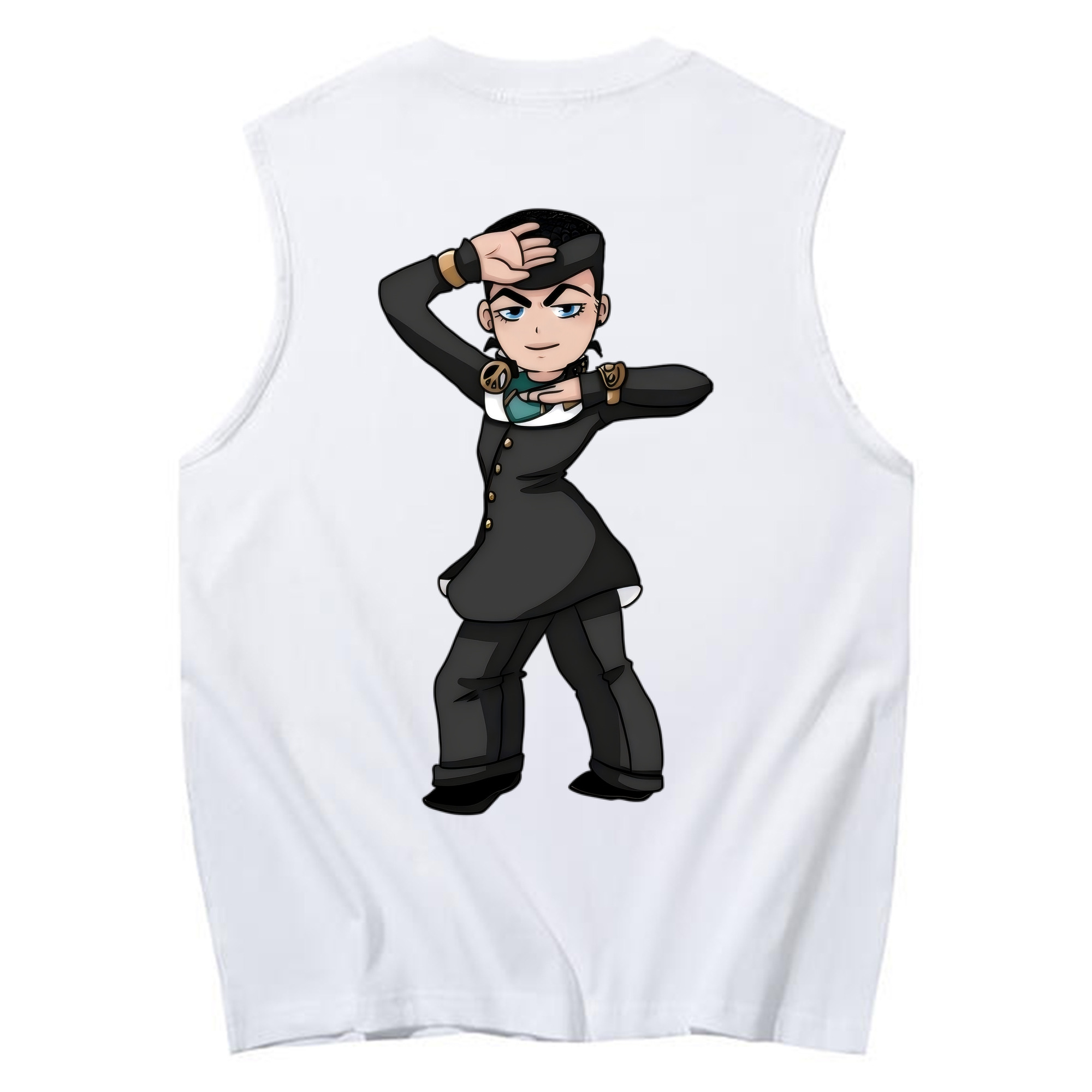 （画像用） ジョジョの奇妙な冒険 ひがしかた じょうすけ JoJo's Bizarre Adventure Higashikata Josuke コットン100％タンクトップ（背面プリント）