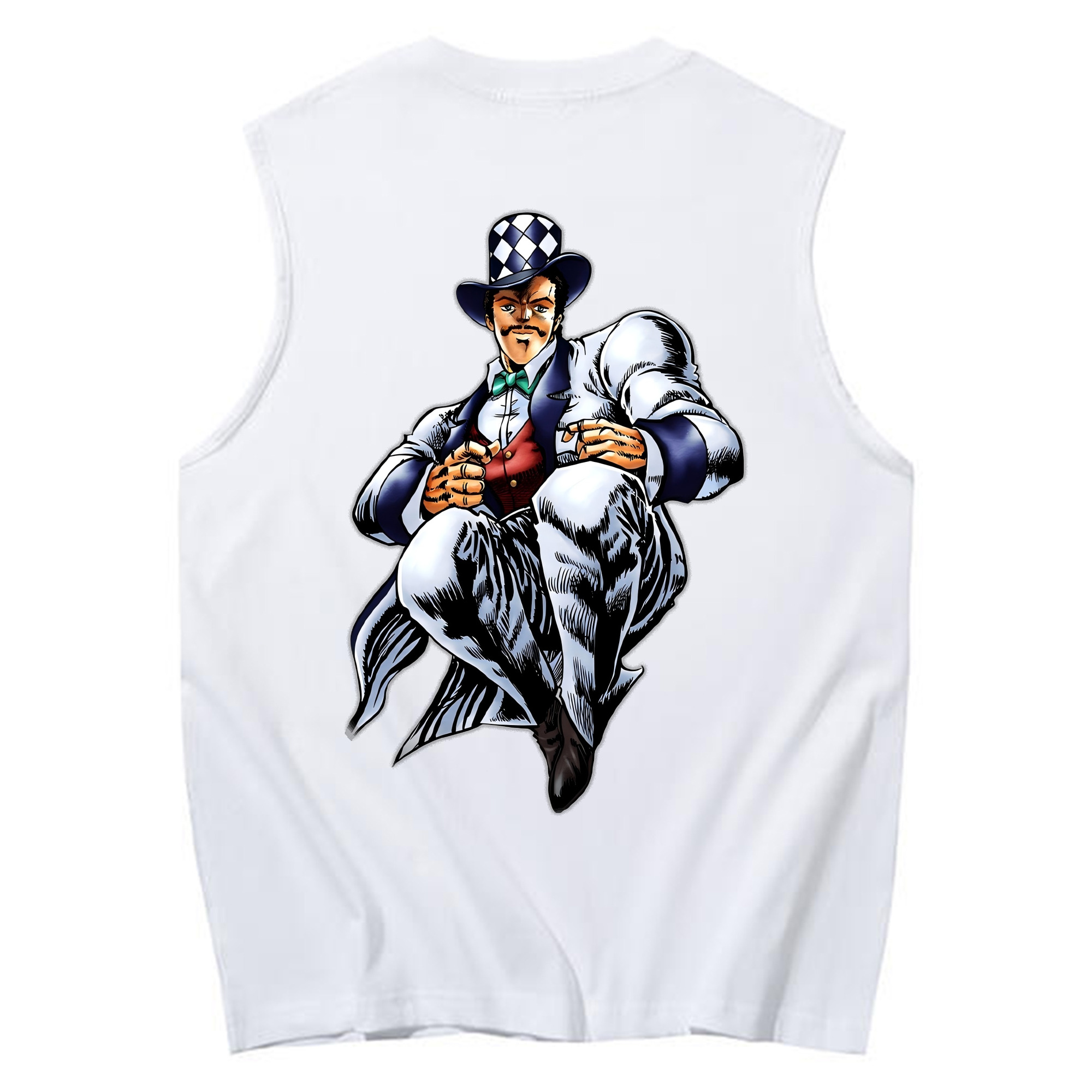 （画像用） ジョジョの奇妙な冒険 ウィル?アントニオ?ツェペリ JoJo's Bizarre Adventure Will Anthonio Zeppeli コットン100％タンクトップ（背面プリント）