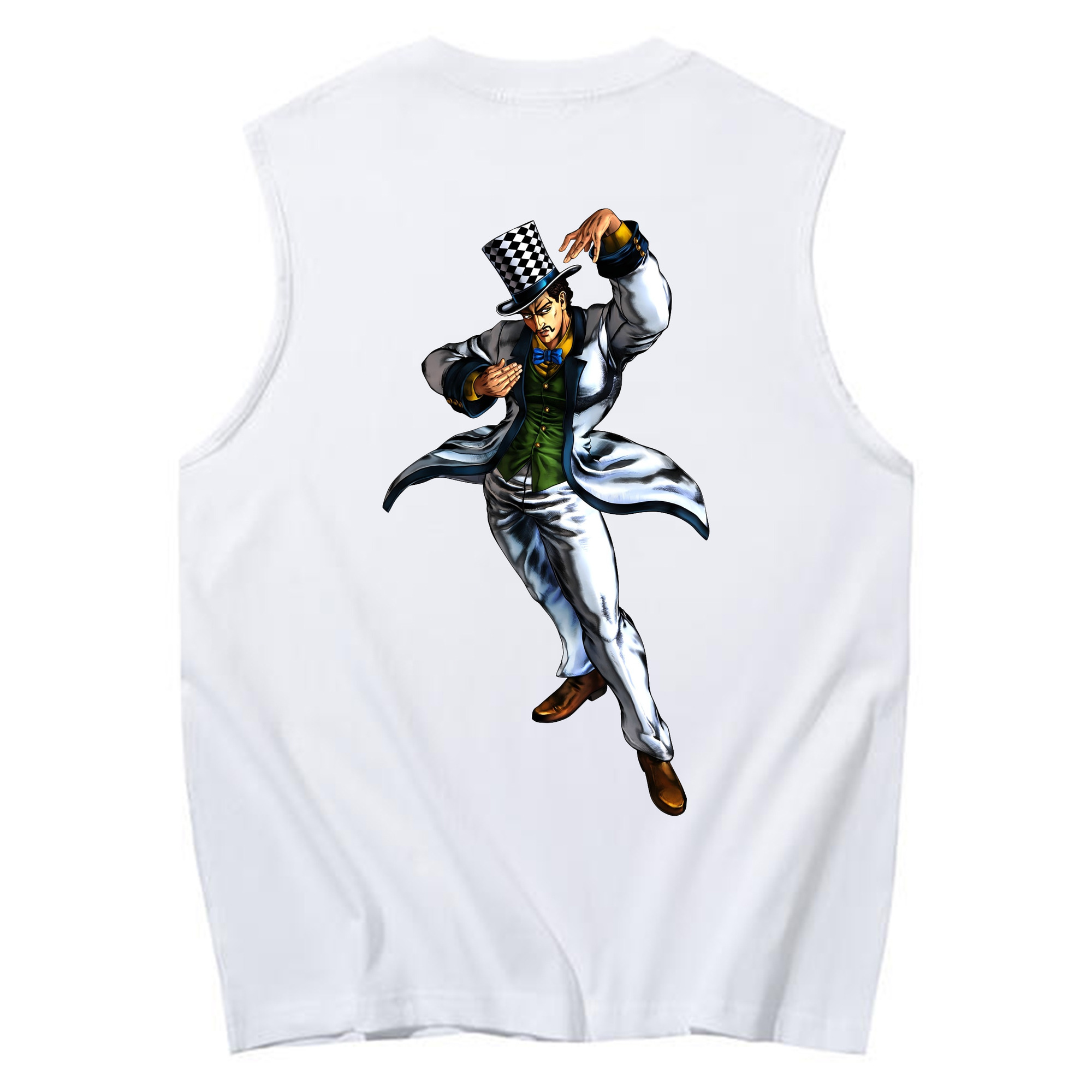 （画像用） ジョジョの奇妙な冒険 ウィル?アントニオ?ツェペリ JoJo's Bizarre Adventure Will Anthonio Zeppeli コットン100％タンクトップ（背面プリント）