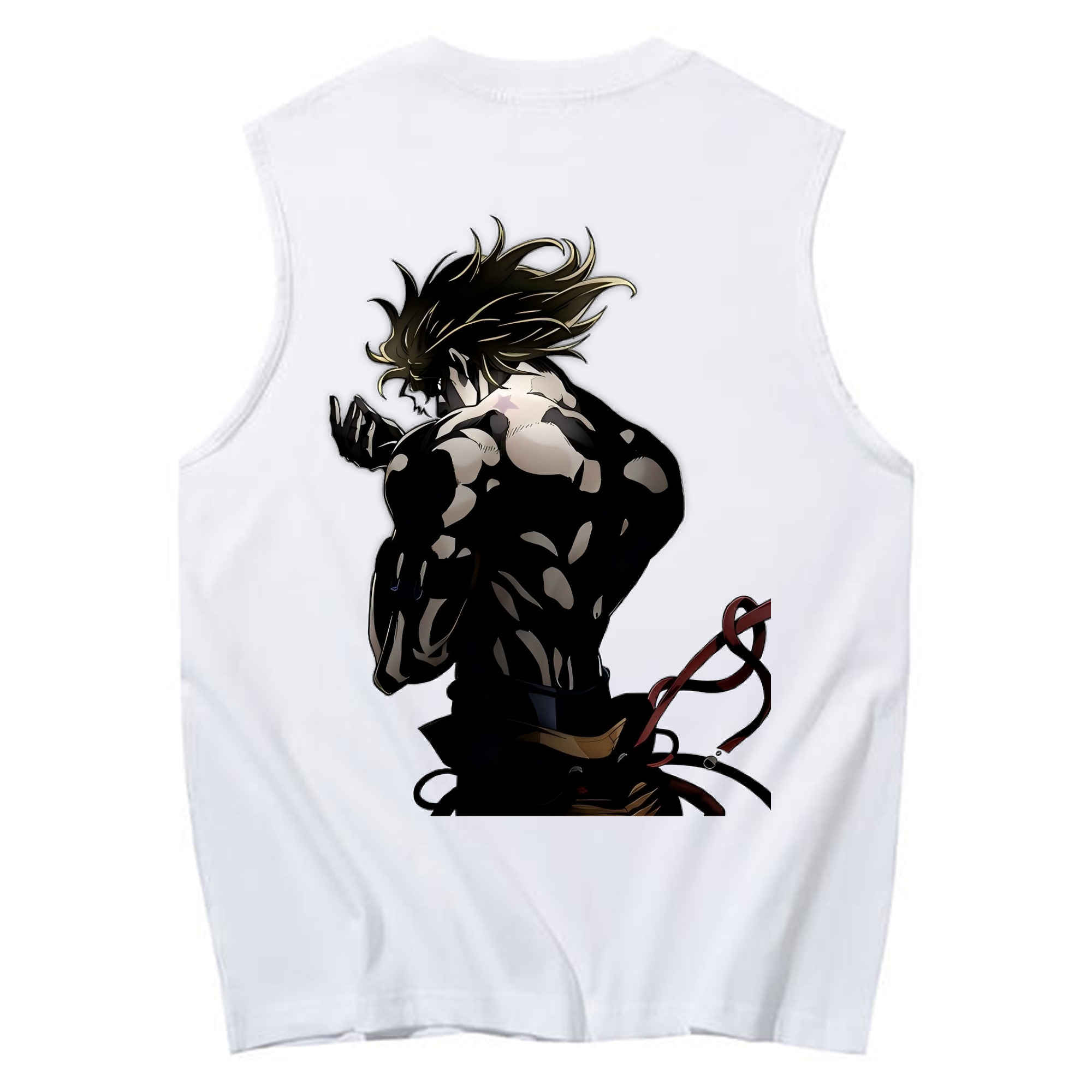 （画像用） ジョジョの奇妙な冒険 ディオ?ブランドー JoJo's Bizarre Adventure Dio Brando コットン100％タンクトップ（背面プリント）