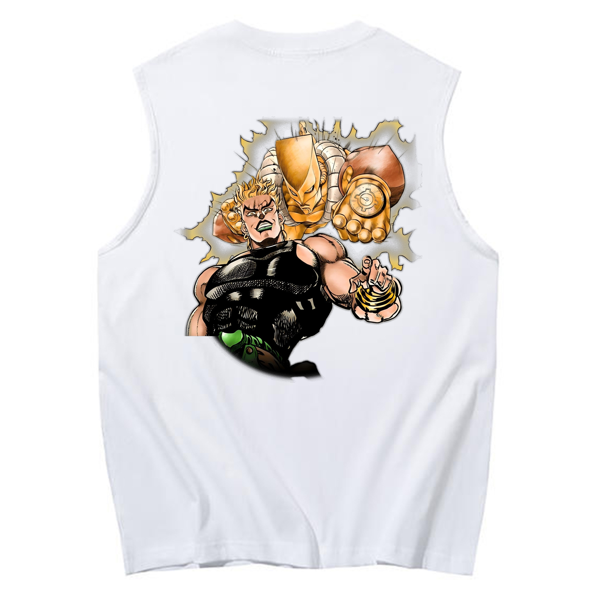 （画像用） ジョジョの奇妙な冒険 ディオ?ブランドー JoJo's Bizarre Adventure Dio Brando コットン100％タンクトップ（背面プリント）
