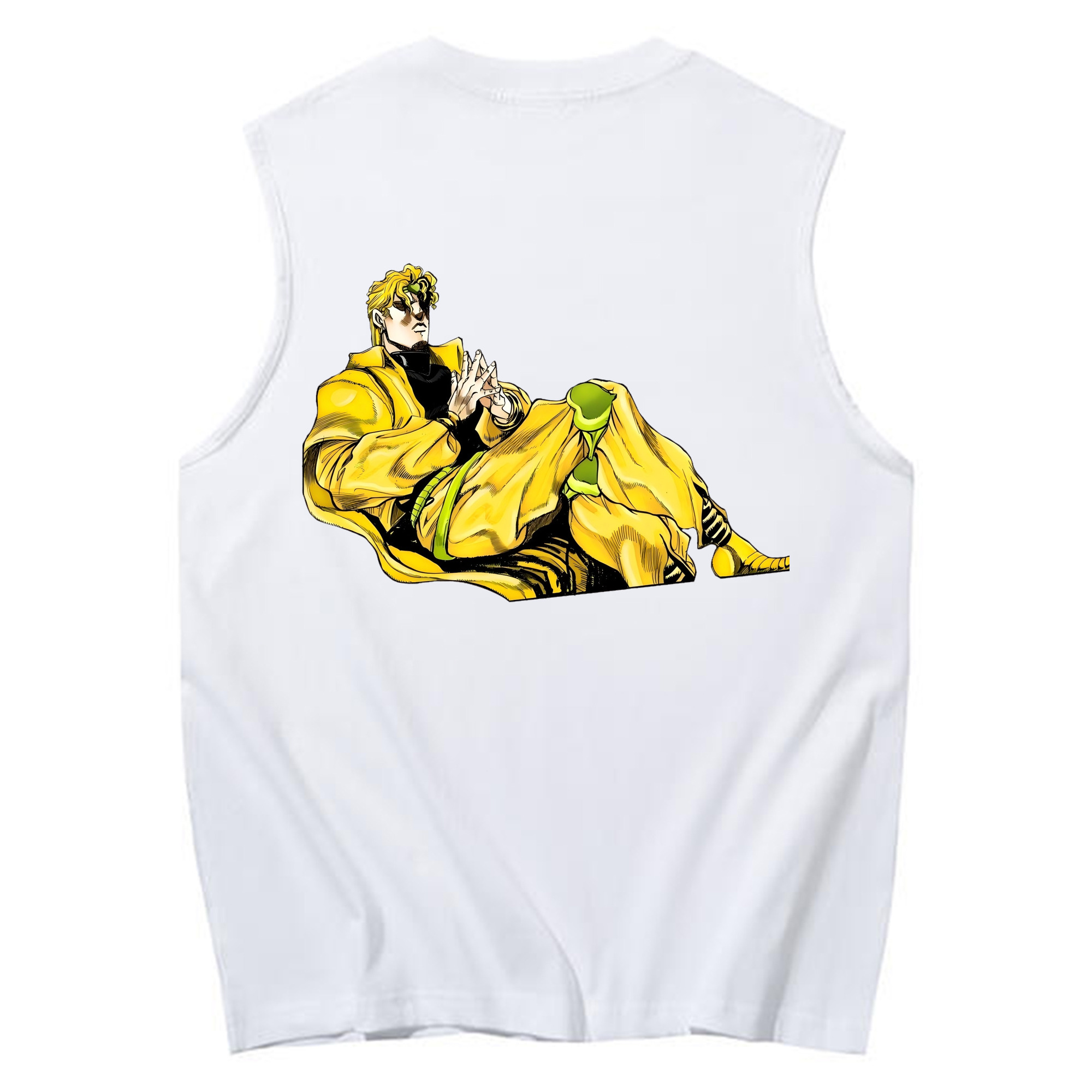 （画像用） ジョジョの奇妙な冒険 ディオ?ブランドー JoJo's Bizarre Adventure Dio Brando コットン100％タンクトップ（背面プリント）