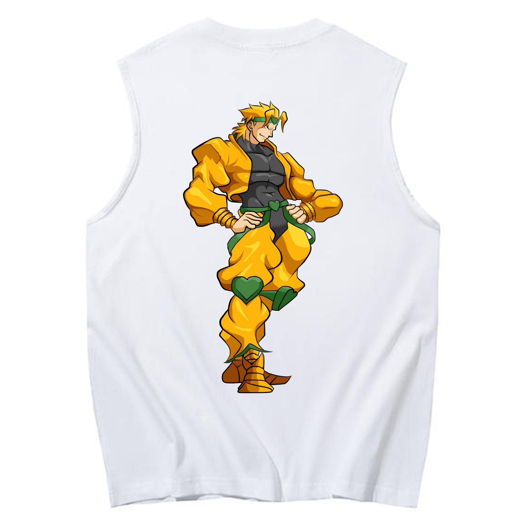 （画像用） ジョジョの奇妙な冒険 ディオ?ブランドー JoJo's Bizarre Adventure Dio Brando コットン100％タンクトップ（背面プリント）