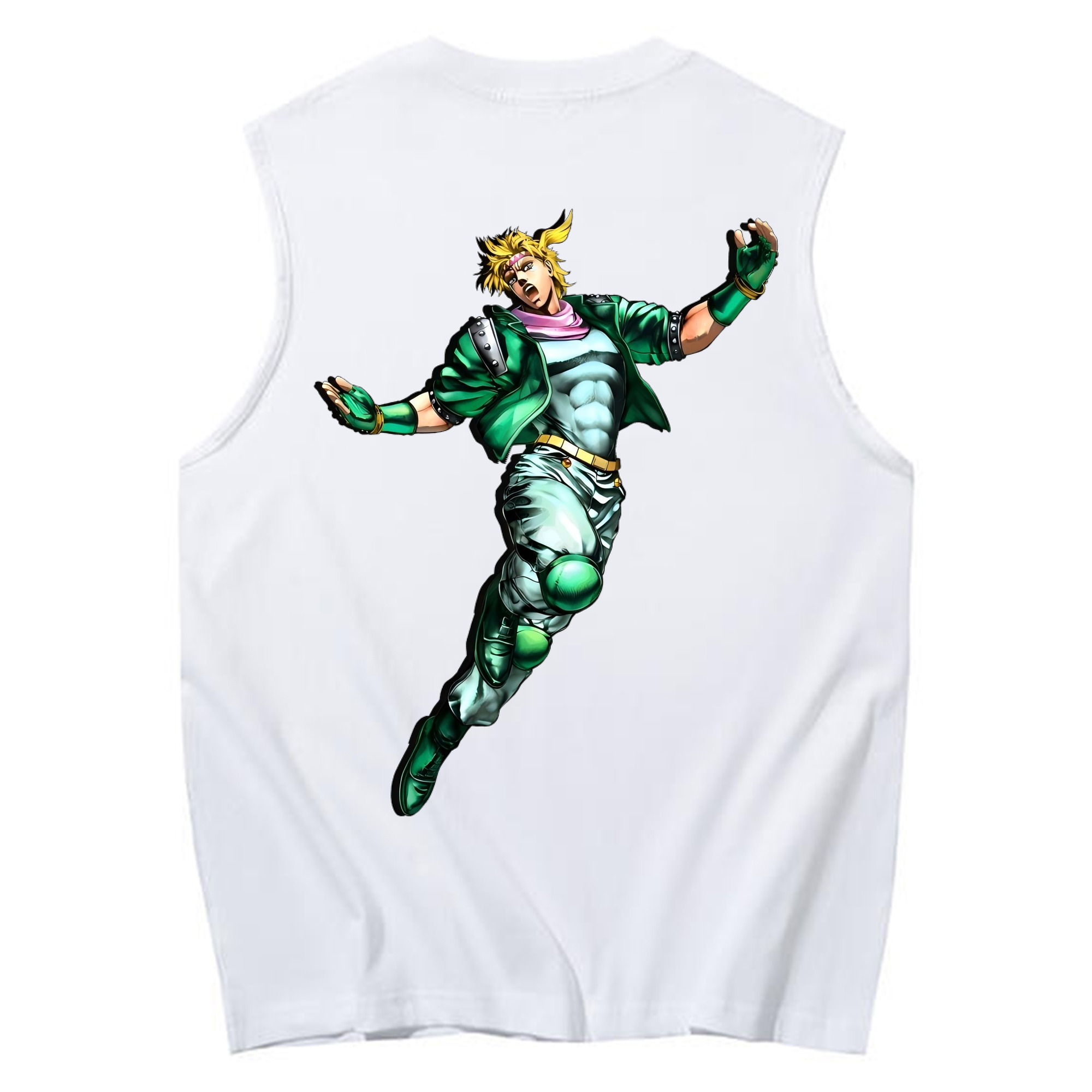 （画像用） ジョジョの奇妙な冒険 ディオ?ブランドー JoJo's Bizarre Adventure Dio Brando コットン100％タンクトップ（背面プリント）