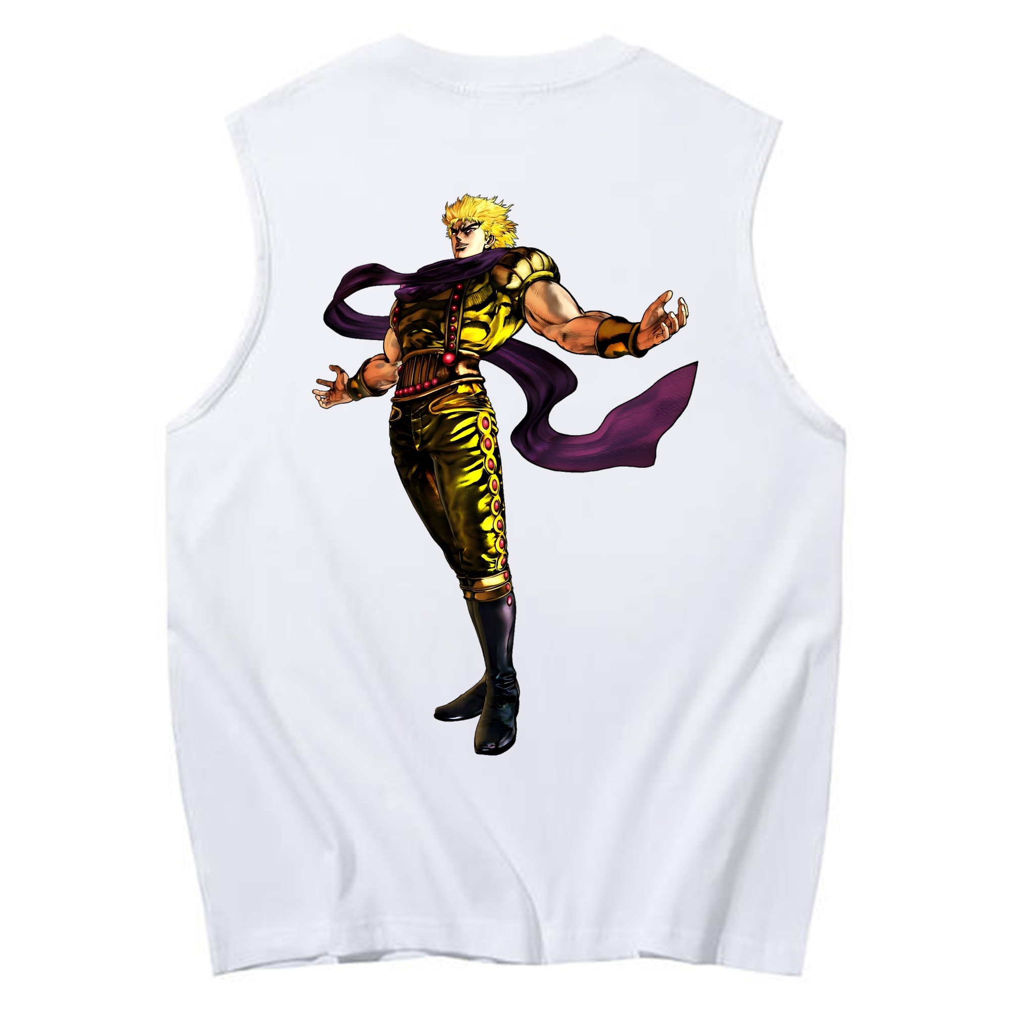 （画像用） ジョジョの奇妙な冒険 ディオ?ブランドー JoJo's Bizarre Adventure Dio Brando コットン100％タンクトップ（背面プリント）
