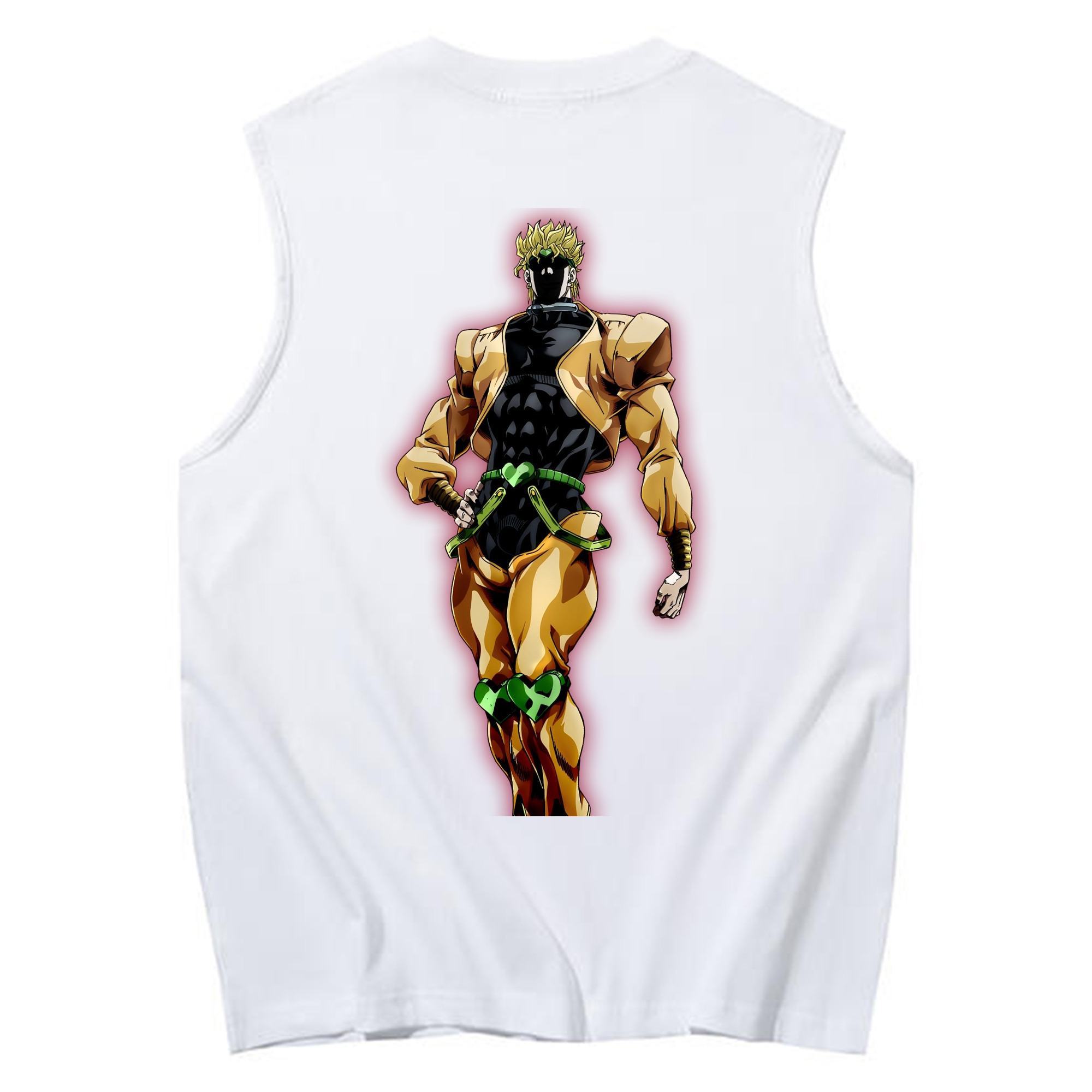 （画像用） ジョジョの奇妙な冒険 ディオ?ブランドー JoJo's Bizarre Adventure Dio Brando コットン100％タンクトップ（背面プリント）