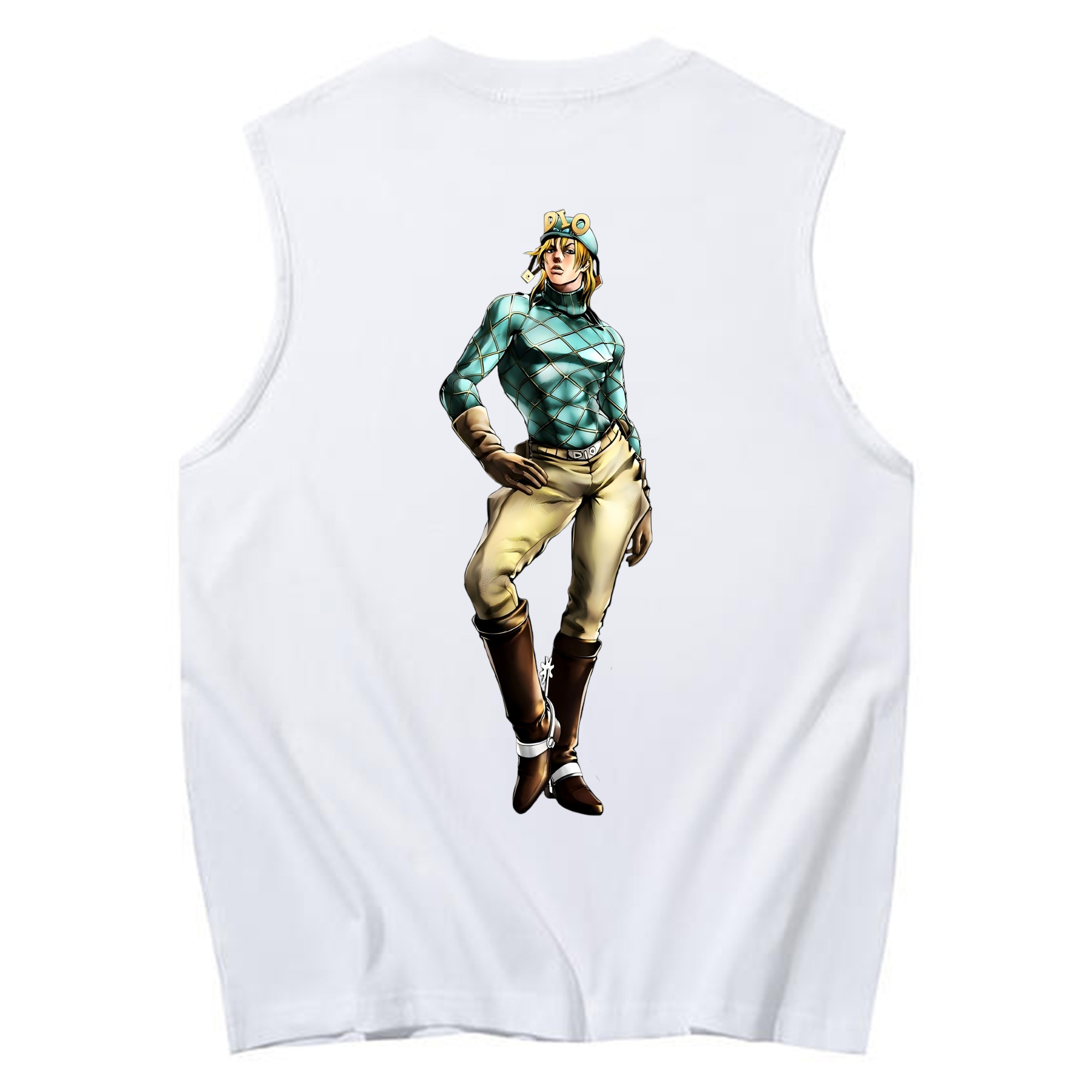 （画像用） ジョジョの奇妙な冒険 ディオ?ブランドー JoJo's Bizarre Adventure Dio Brando コットン100％タンクトップ（背面プリント）