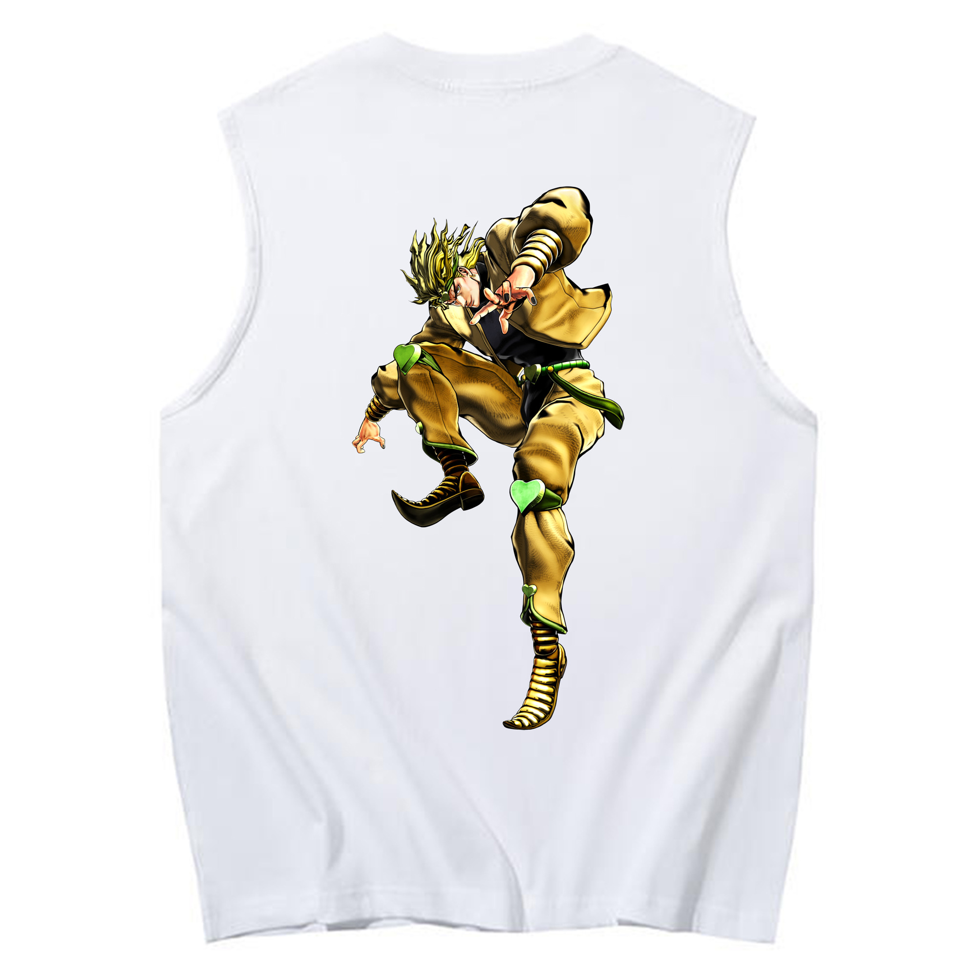 （画像用） ジョジョの奇妙な冒険 ディオ?ブランドー JoJo's Bizarre Adventure Dio Brando コットン100％タンクトップ（背面プリント）