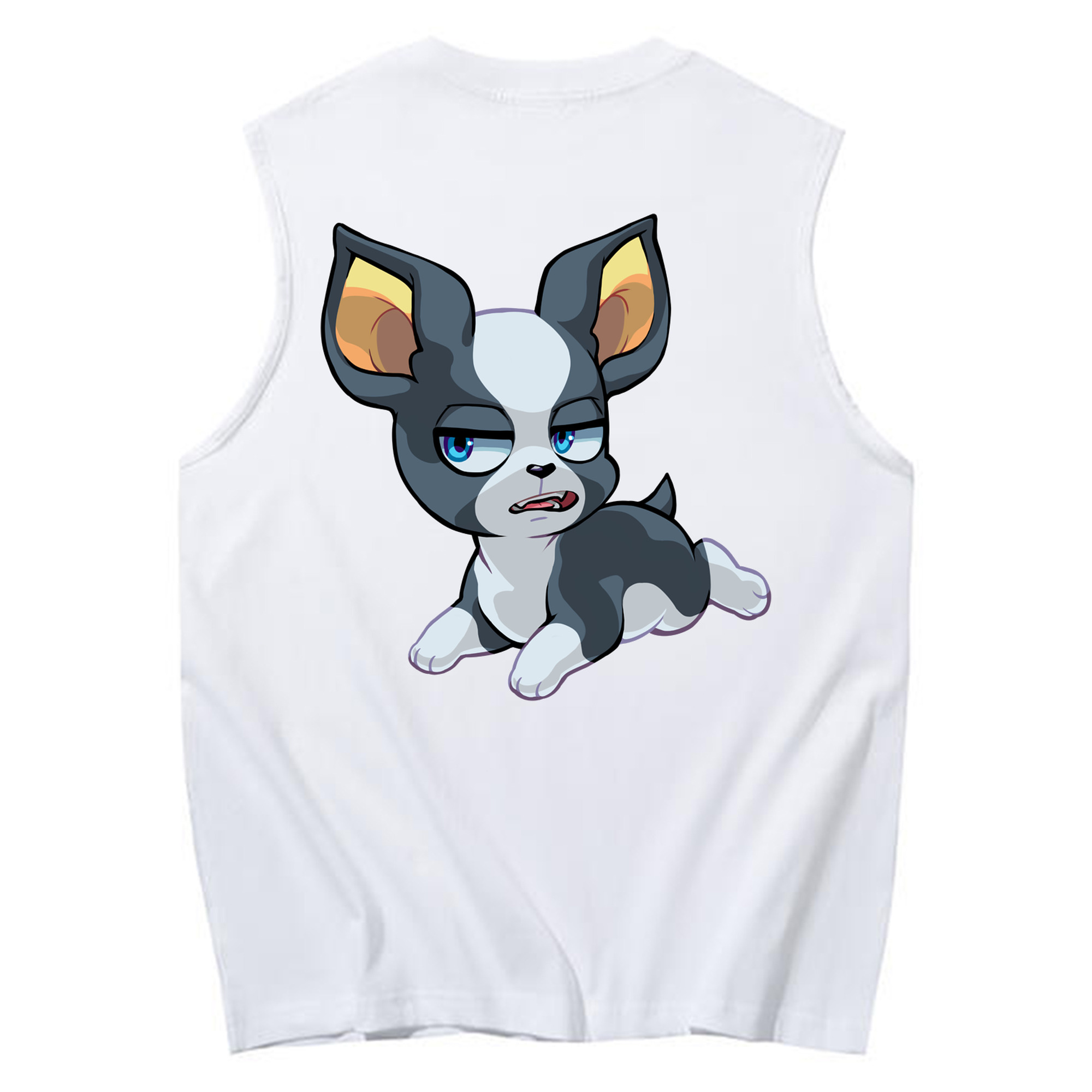 （画像用） ジョジョの奇妙な冒険 イギー JoJo's Bizarre Adventure Iggy コットン100％タンクトップ（背面プリント）