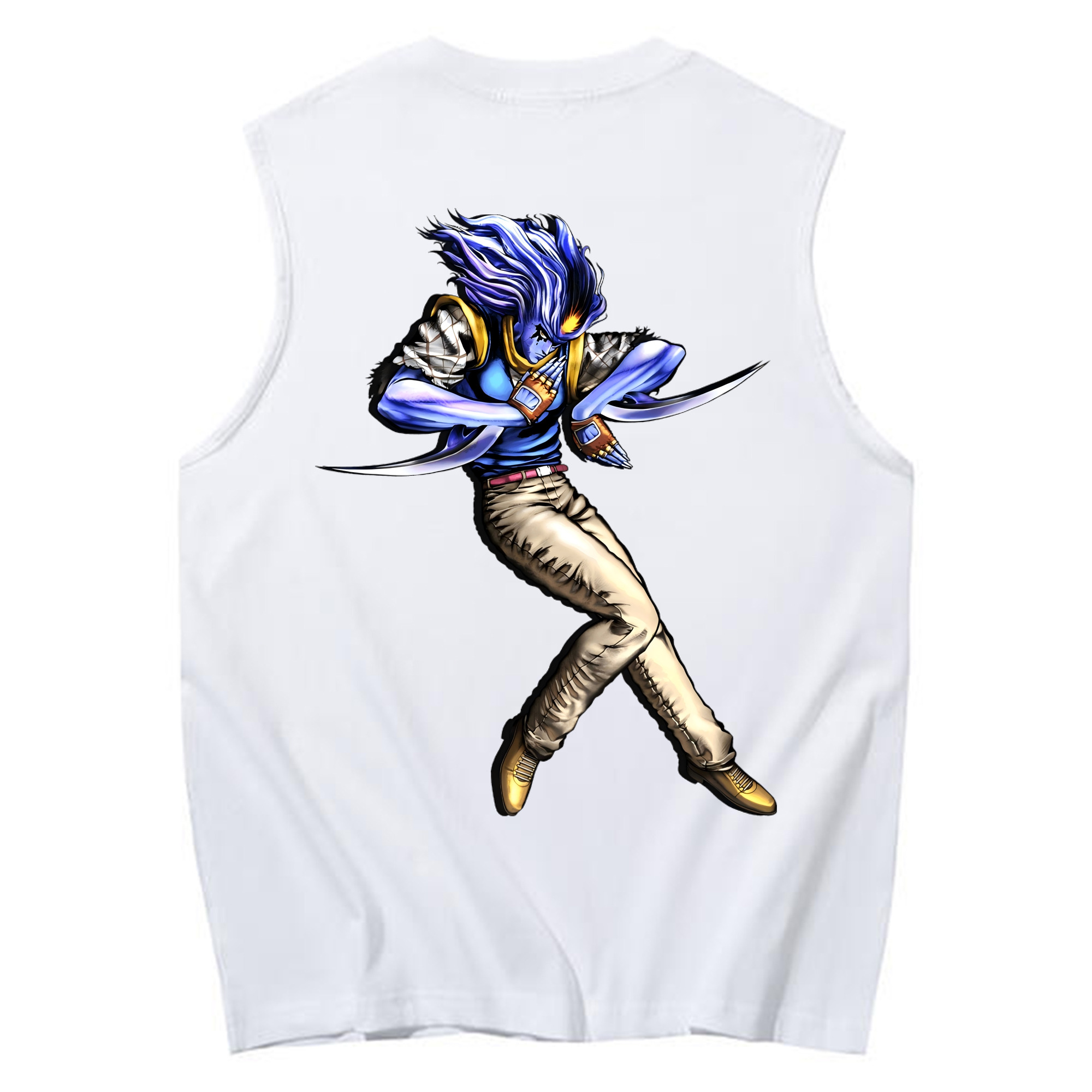 （画像用） ジョジョの奇妙な冒険 JoJo's Bizarre Adventure コットン100％タンクトップ（背面プリント）