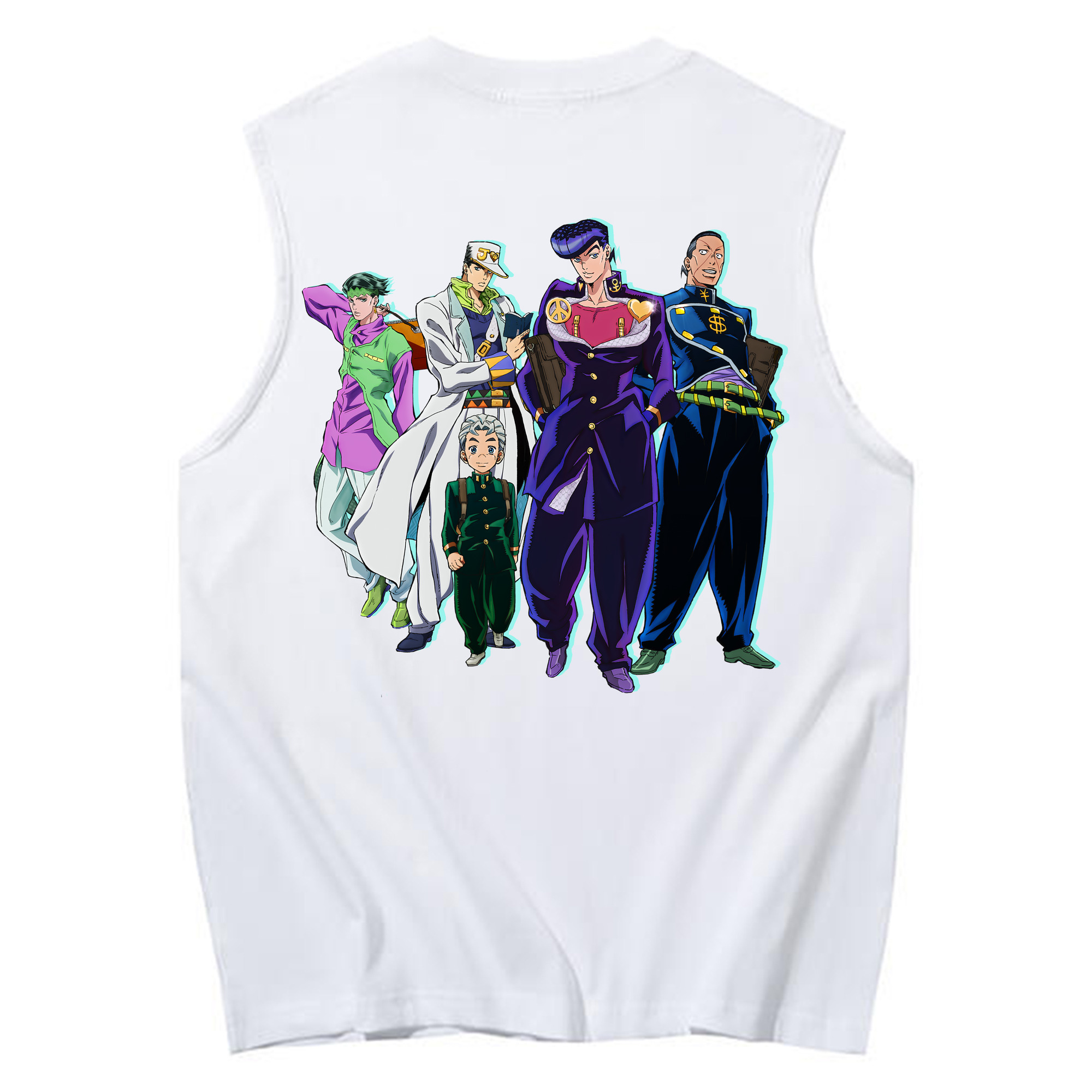 （画像用） ジョジョの奇妙な冒険 JoJo's Bizarre Adventure コットン100％タンクトップ（背面プリント）