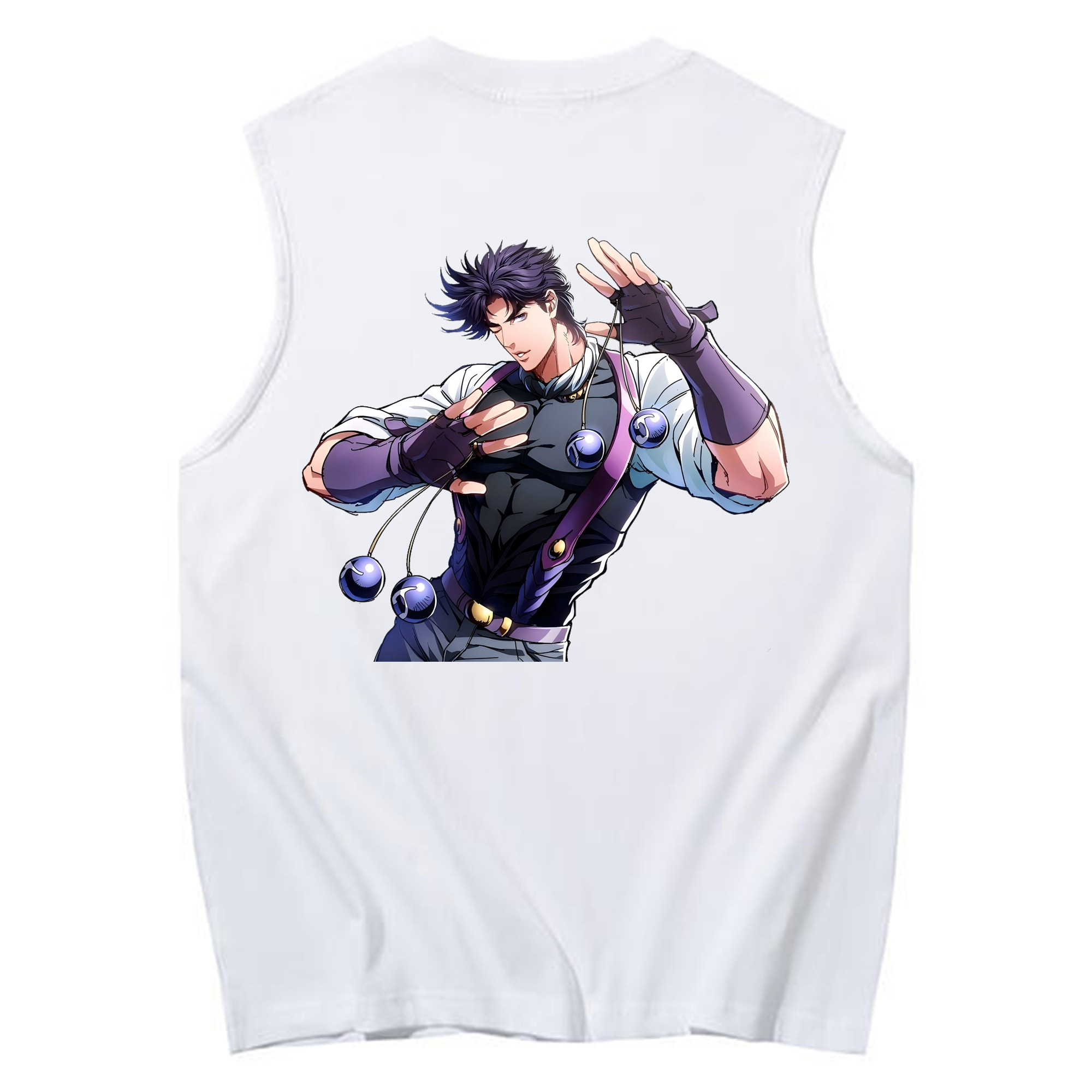 （画像用） ジョジョの奇妙な冒険 JoJo's Bizarre Adventure コットン100％タンクトップ（背面プリント）