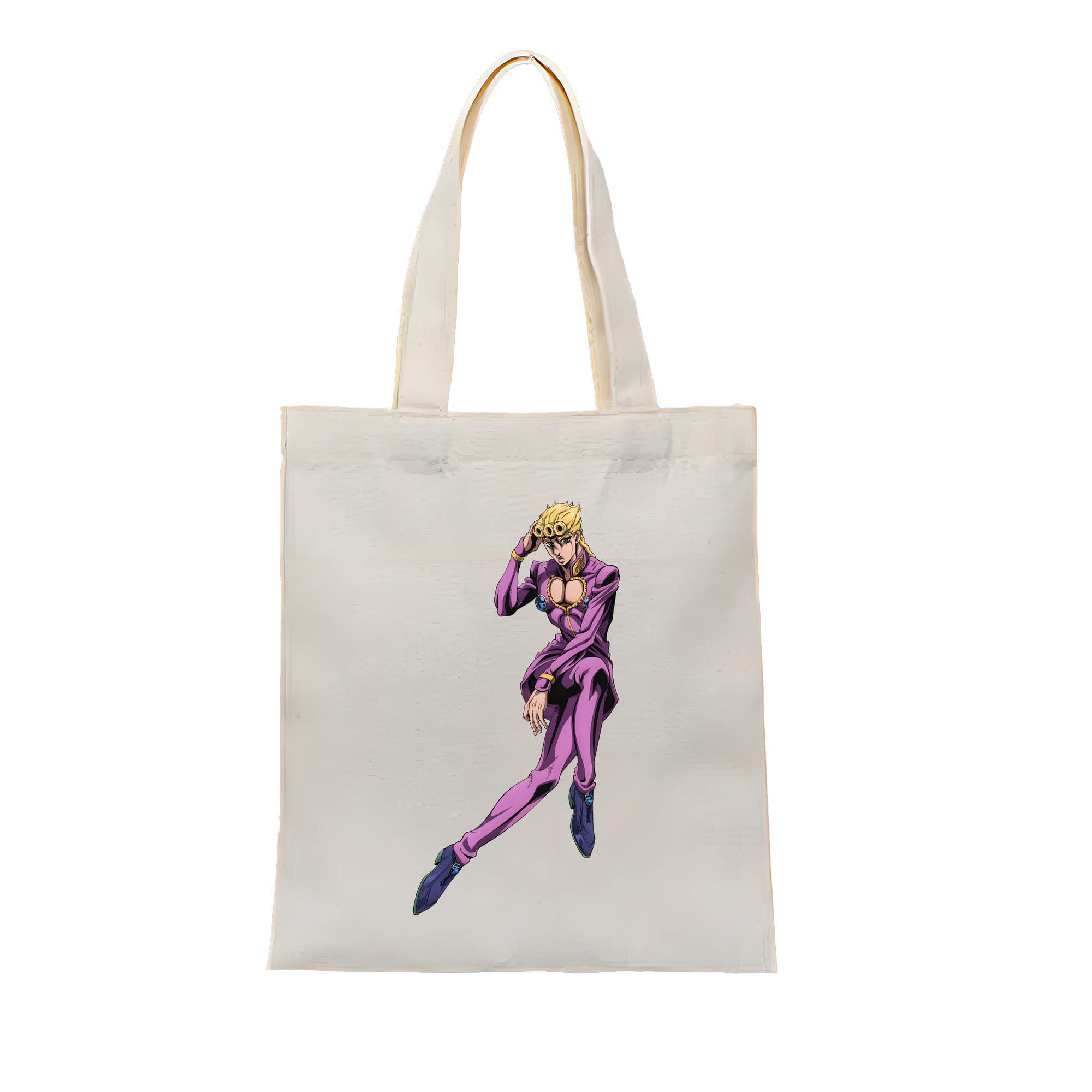 （画像用） ジョジョの奇妙な冒険 ジョルノ?ジョバァーナ JoJo's Bizarre Adventure Giorno Giovanna 縦型キャンバス生地手提げバッグ　トートバッグ