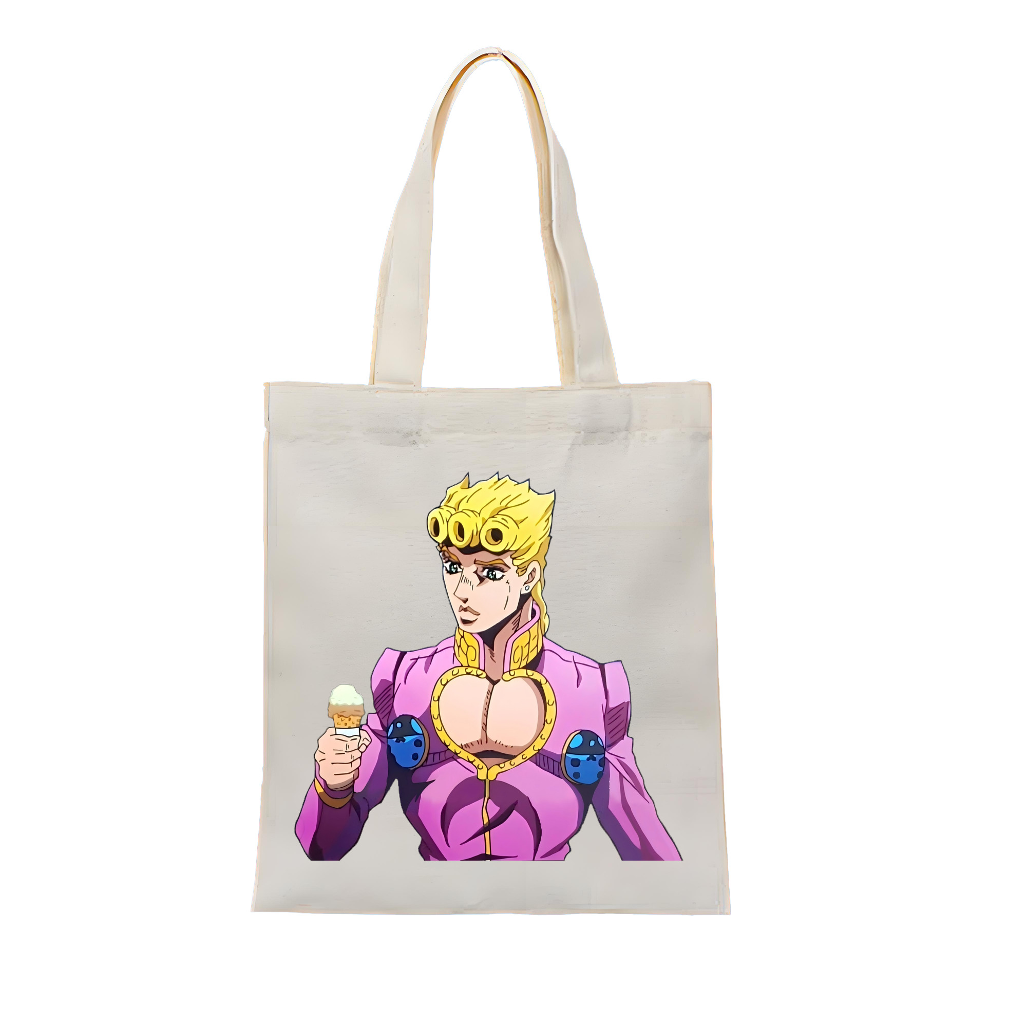 （画像用） ジョジョの奇妙な冒険 ジョルノ?ジョバァーナ JoJo's Bizarre Adventure Giorno Giovanna 縦型キャンバス生地手提げバッグ　トートバッグ
