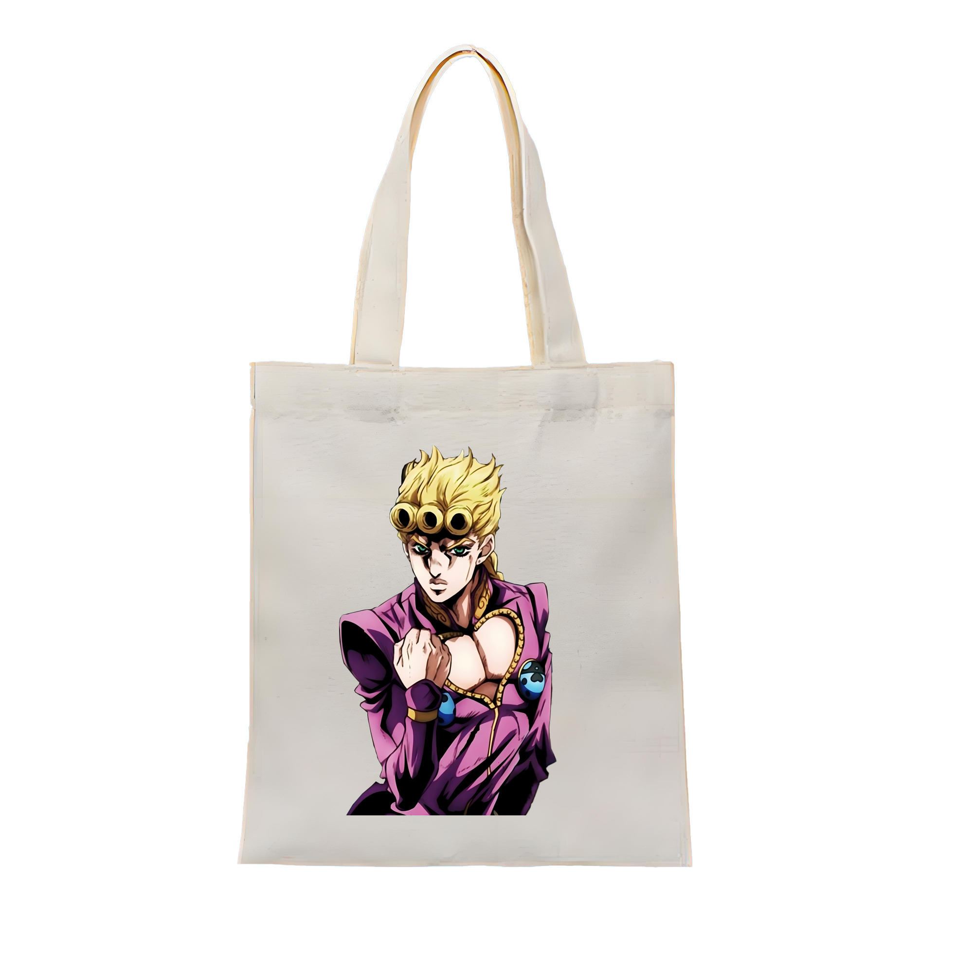 （画像用） ジョジョの奇妙な冒険 ジョルノ?ジョバァーナ JoJo's Bizarre Adventure Giorno Giovanna 縦型キャンバス生地手提げバッグ　トートバッグ