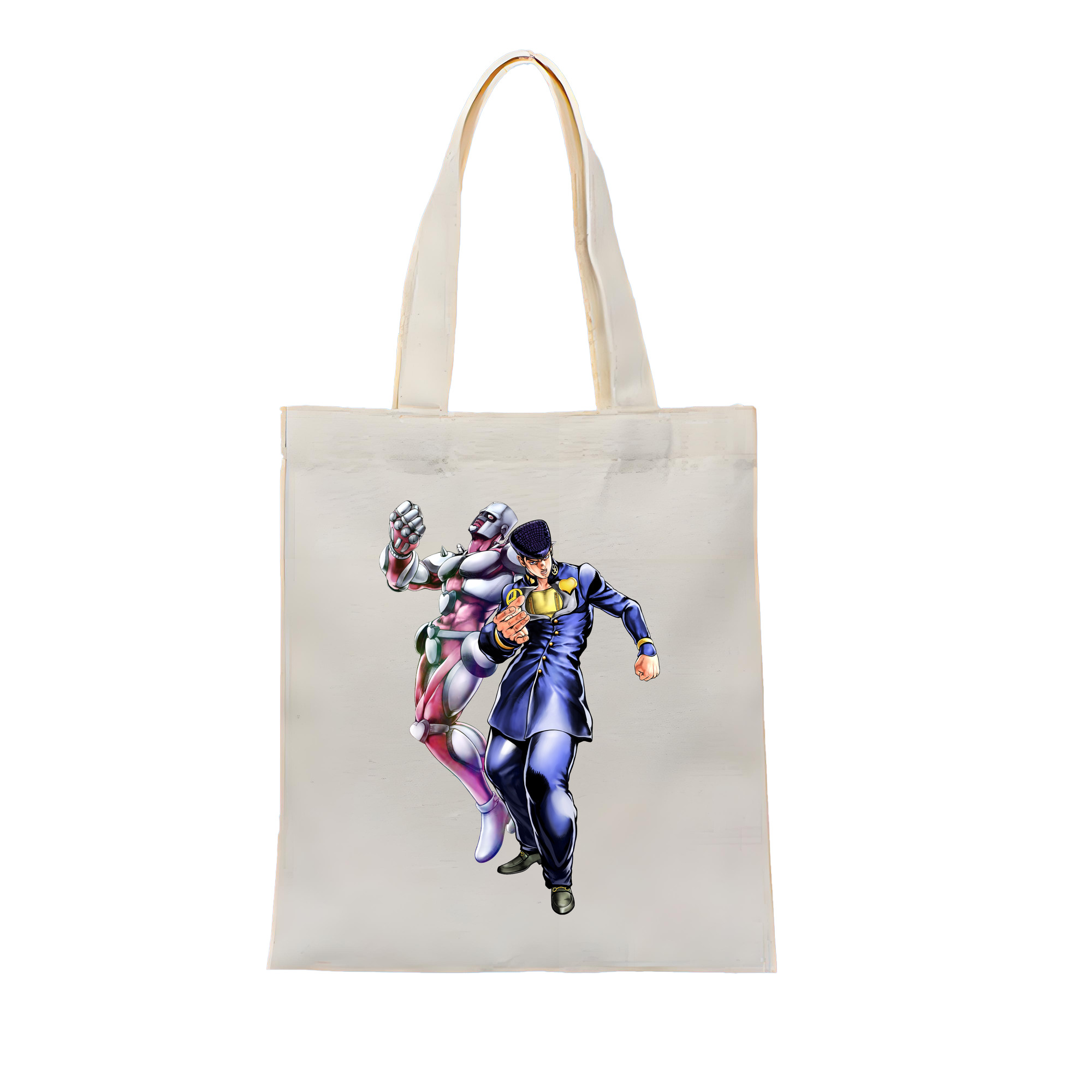 （画像用） ジョジョの奇妙な冒険 ひがしかた じょうすけ JoJo's Bizarre Adventure Higashikata Josuke 縦型キャンバス生地手提げバッグ　トートバッグ
